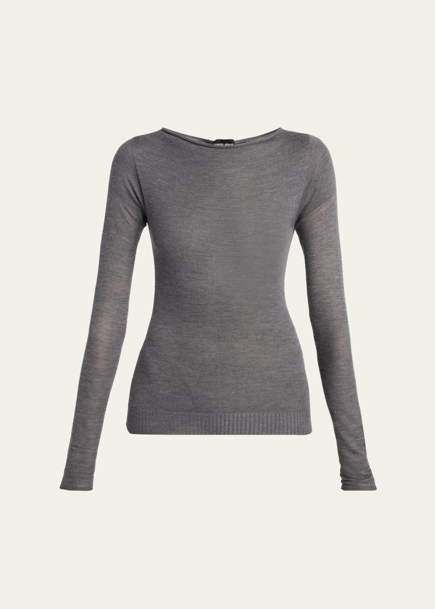 Giorgio Armani Cashmere Semi-Sheer Sweater - Bergdorf Goodman