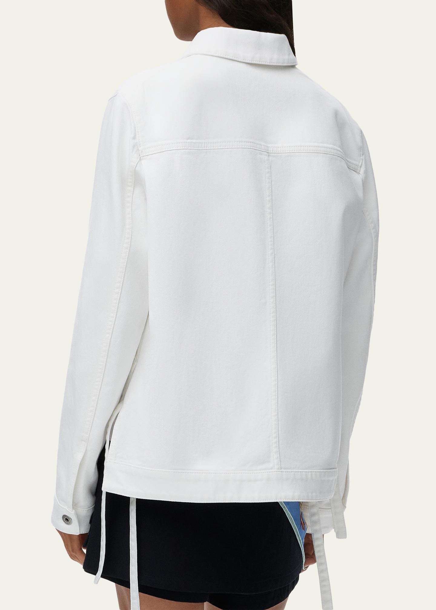 LOEWE x Paula's Ibiza Leather-Pocket Denim Workwear Jacket