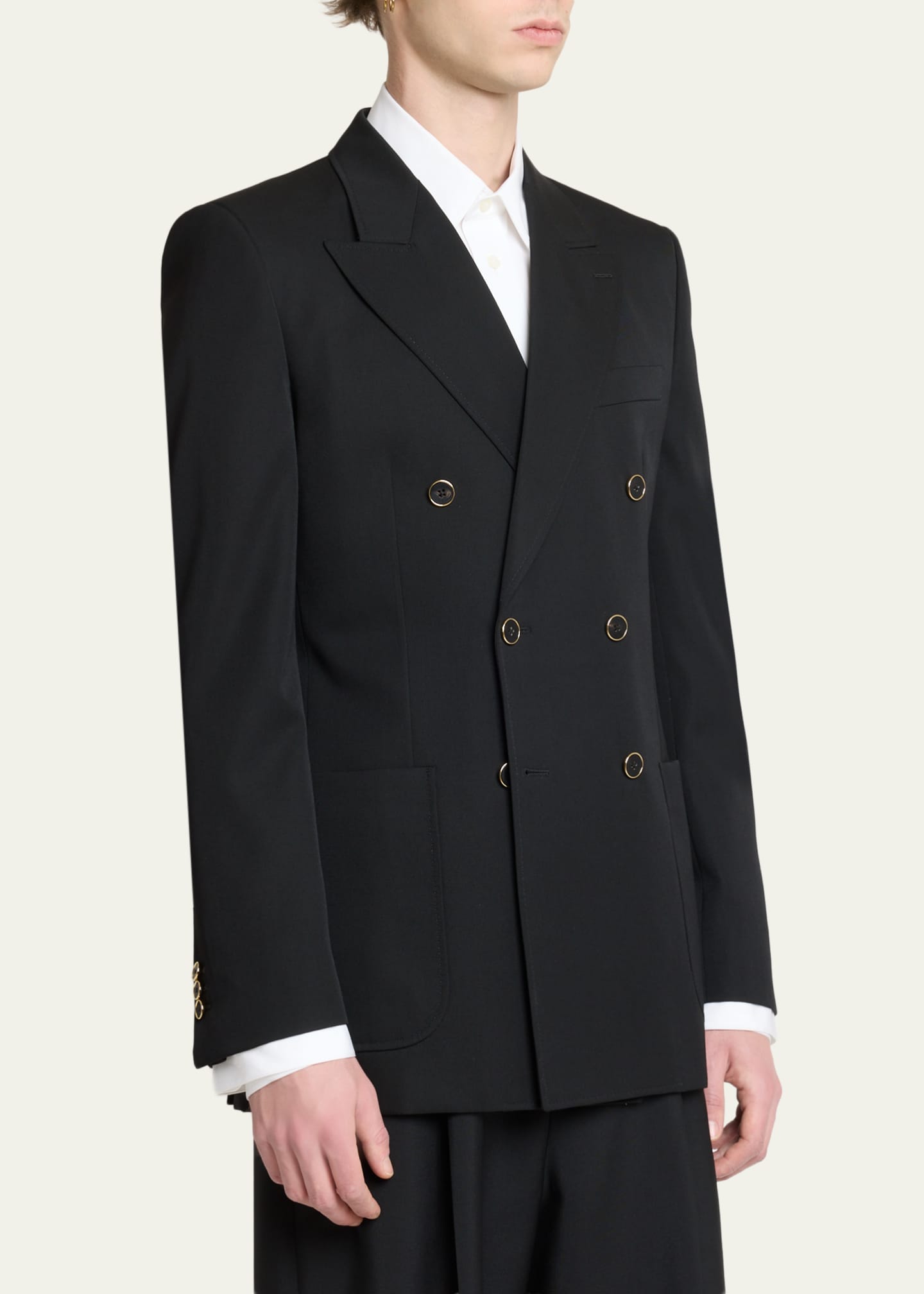 Givenchy Men's Wool Gabardine Double-Breasted Jacket - Bergdorf
