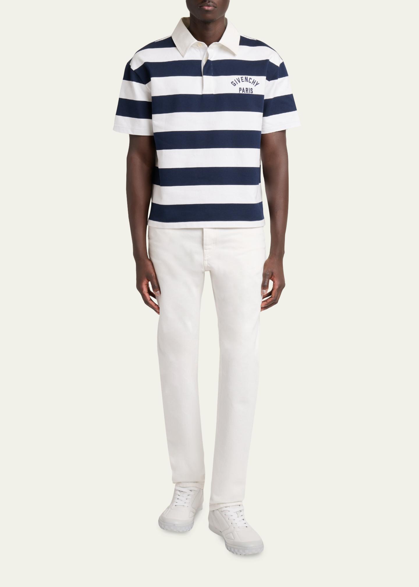 Givenchy Men's White Denim Straight-Leg Five-Pocket Pants - Bergdorf ...