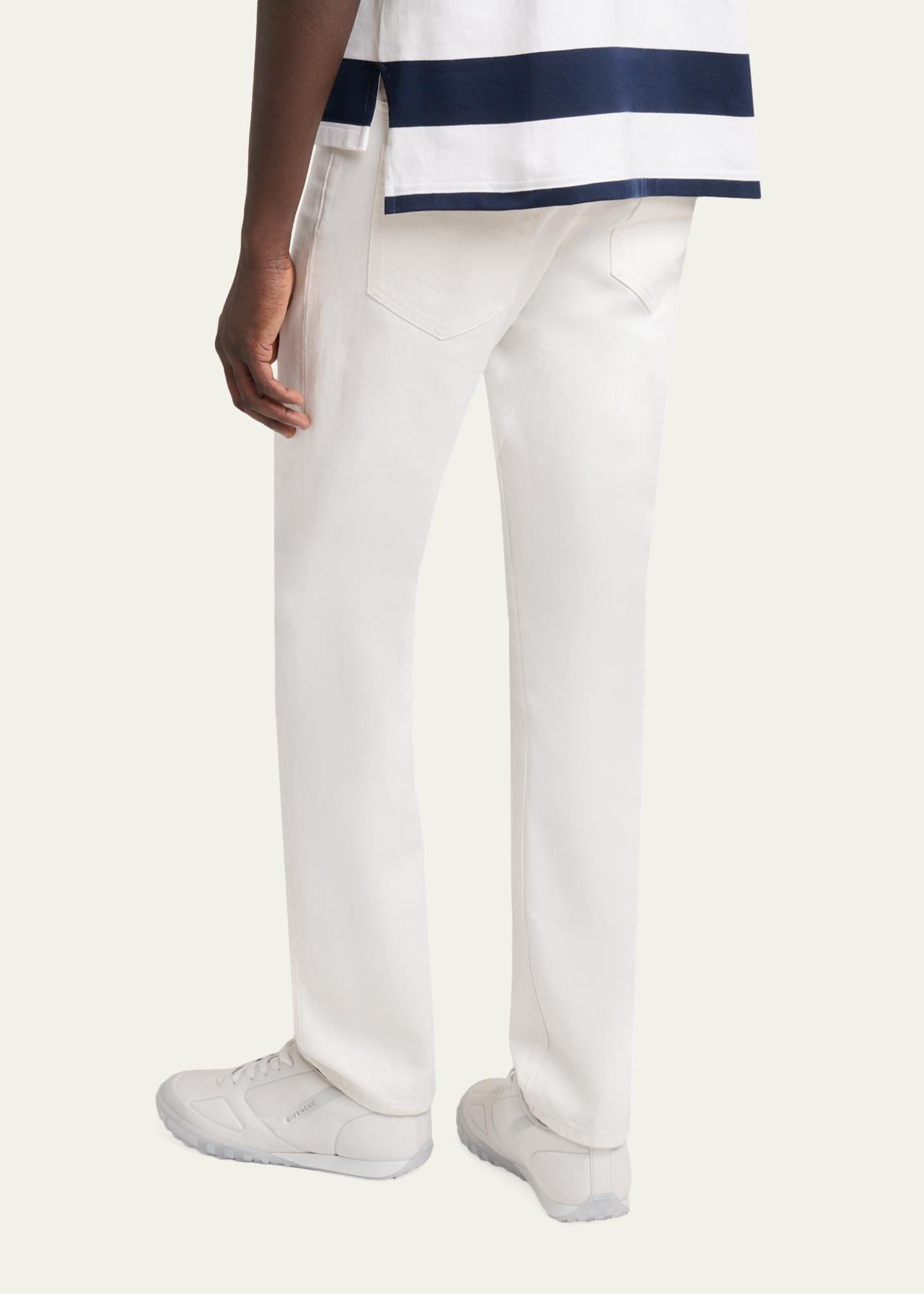 Givenchy Men's White Denim Straight-Leg Five-Pocket Pants - Bergdorf ...