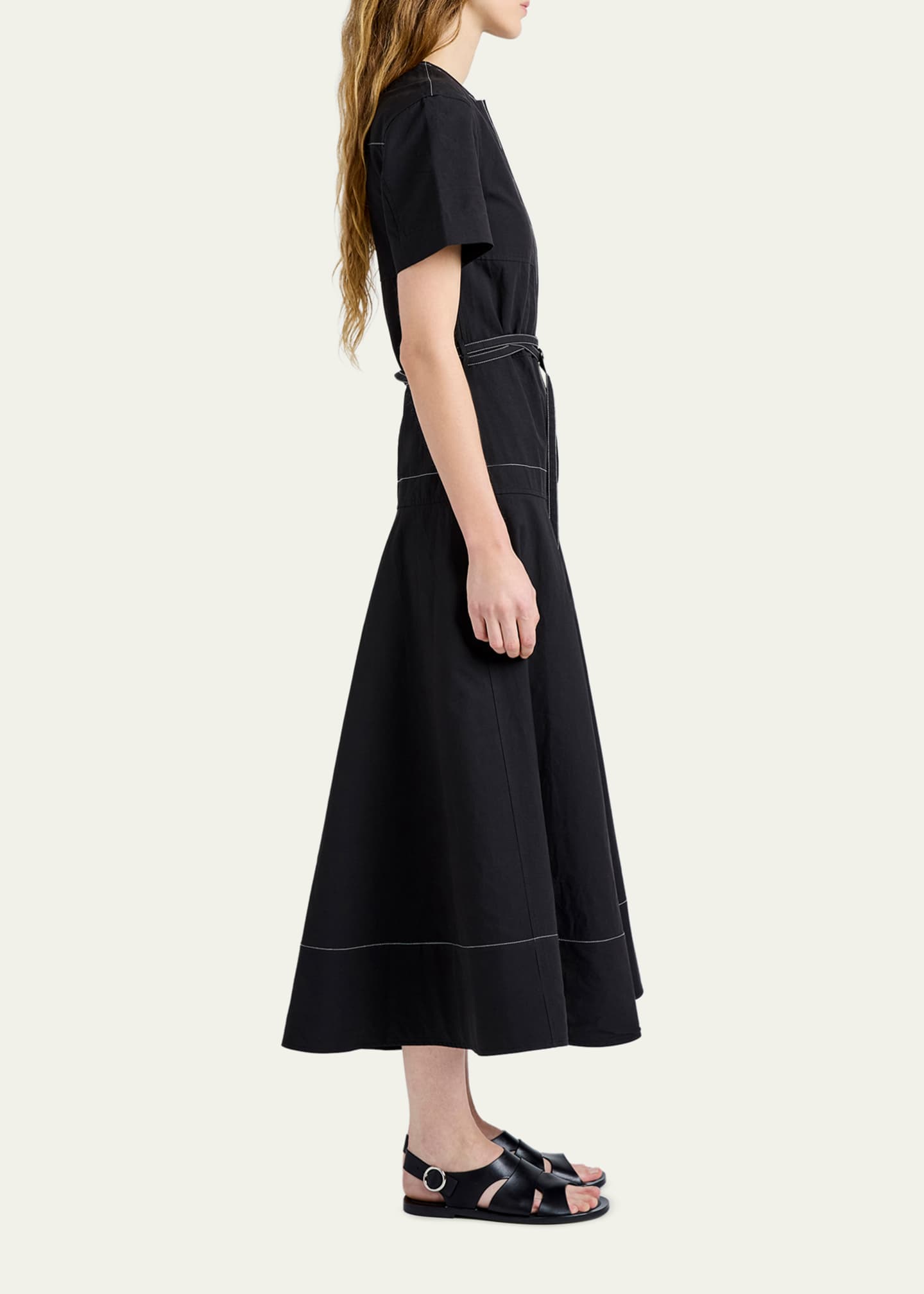 proenza schouler white label dress Brea in Brushed Rib Navy Finished with side slip pockets and pleating throughout. Proenza Schouler, White Label Elizabeth