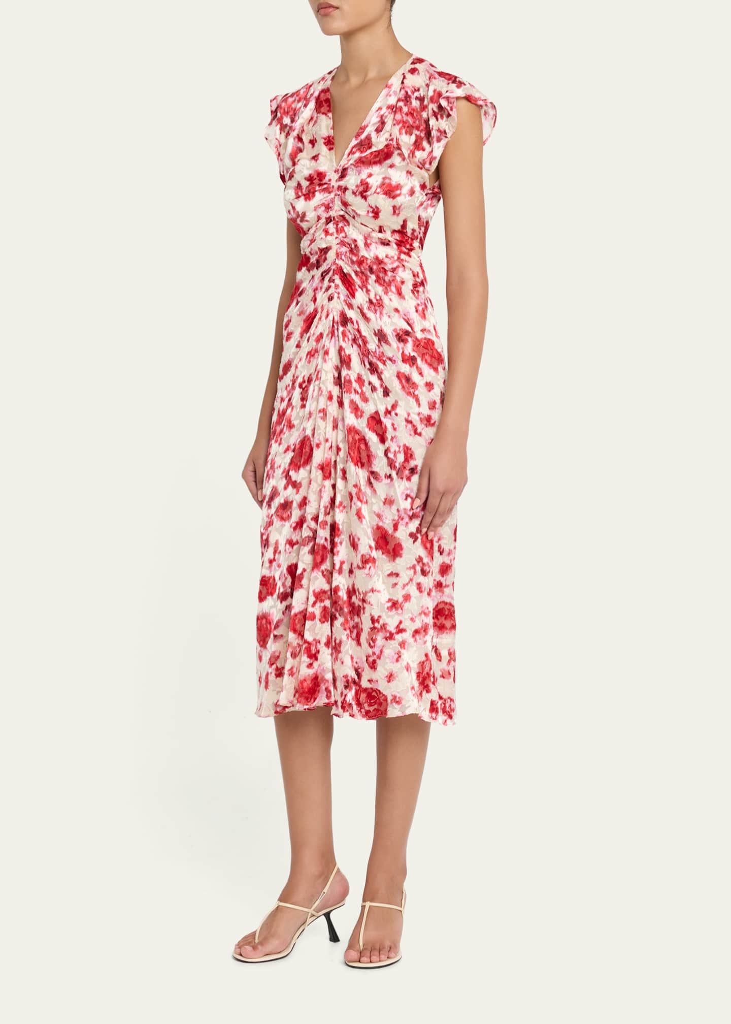 isabel marant midi dress Isabel Marant Lyndsay Dress | Pink/Floral | Size 40