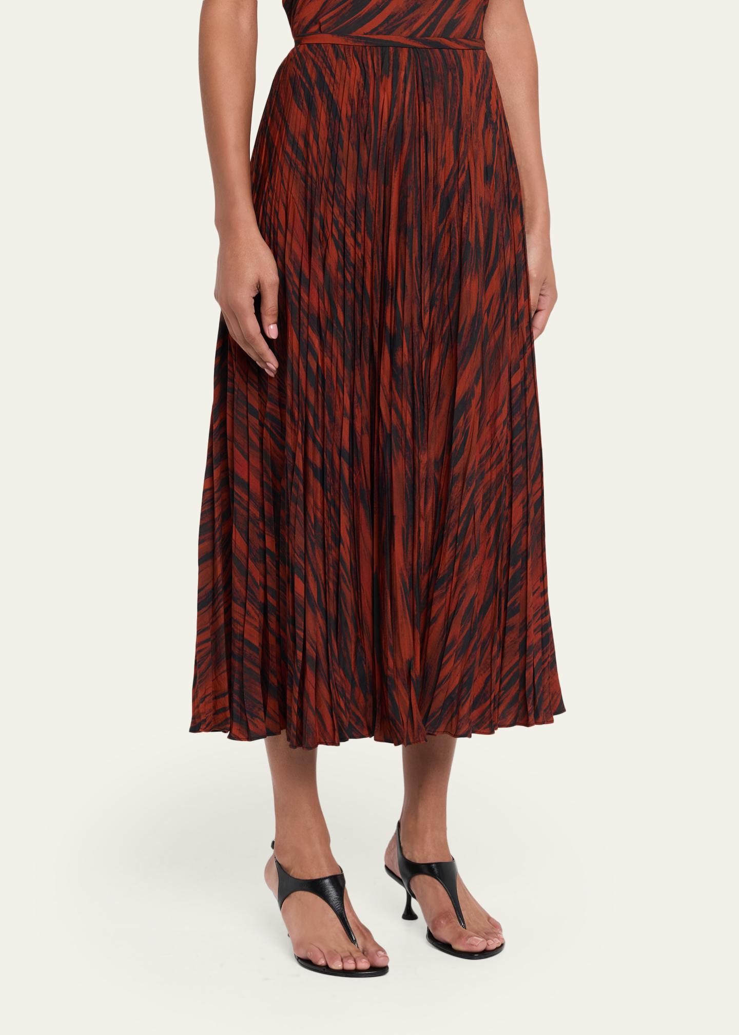 Proenza Schouler White Label Runa Printed Twill Midi Skirt - Bergdorf ...