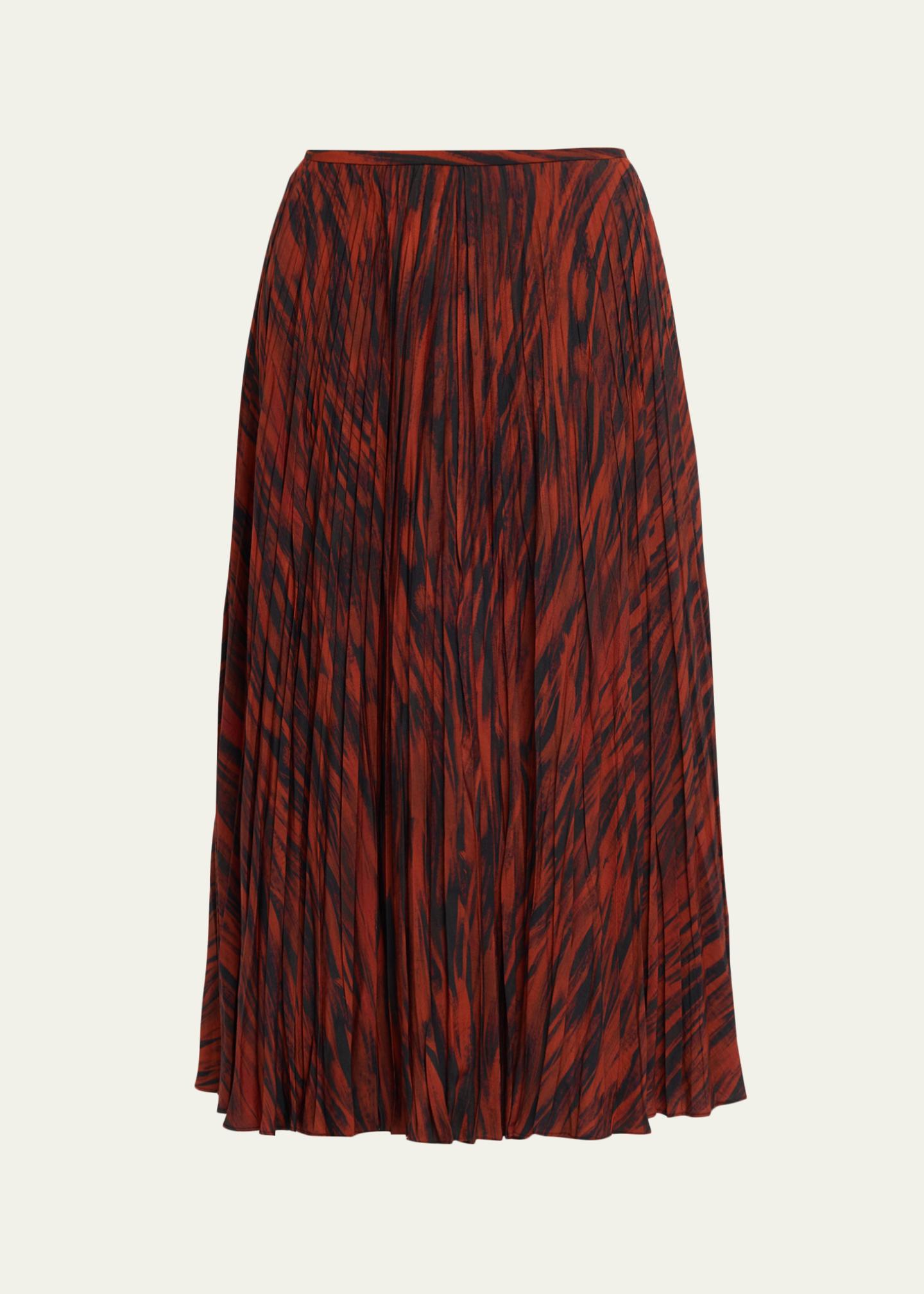 Proenza Schouler White Label Runa Printed Twill Midi Skirt - Bergdorf ...
