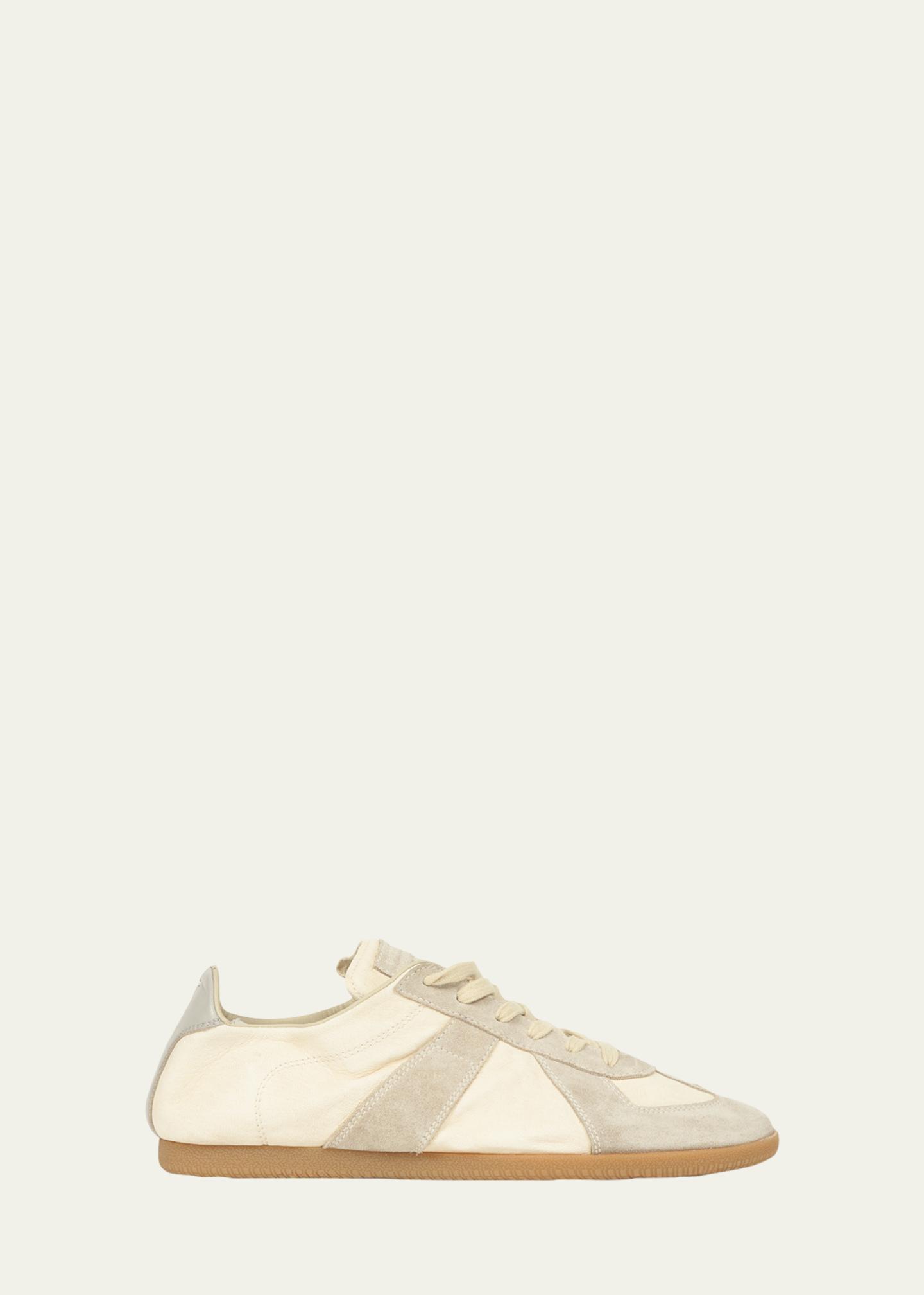 Maison Margiela Men's Replica Napa Leather and Suede Low-Top