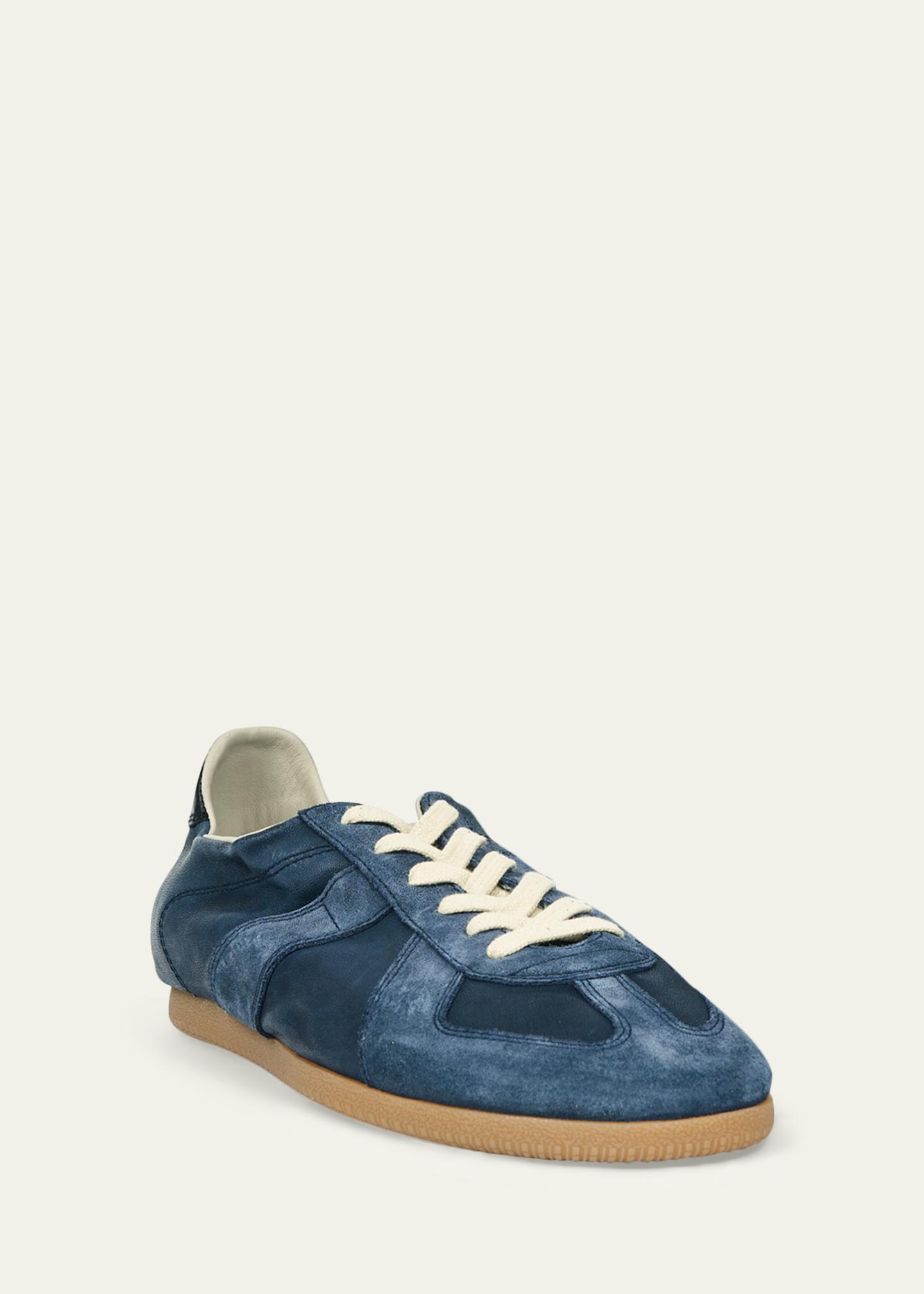 Maison Margiela Men's Replica Napa Leather and Suede Low-Top