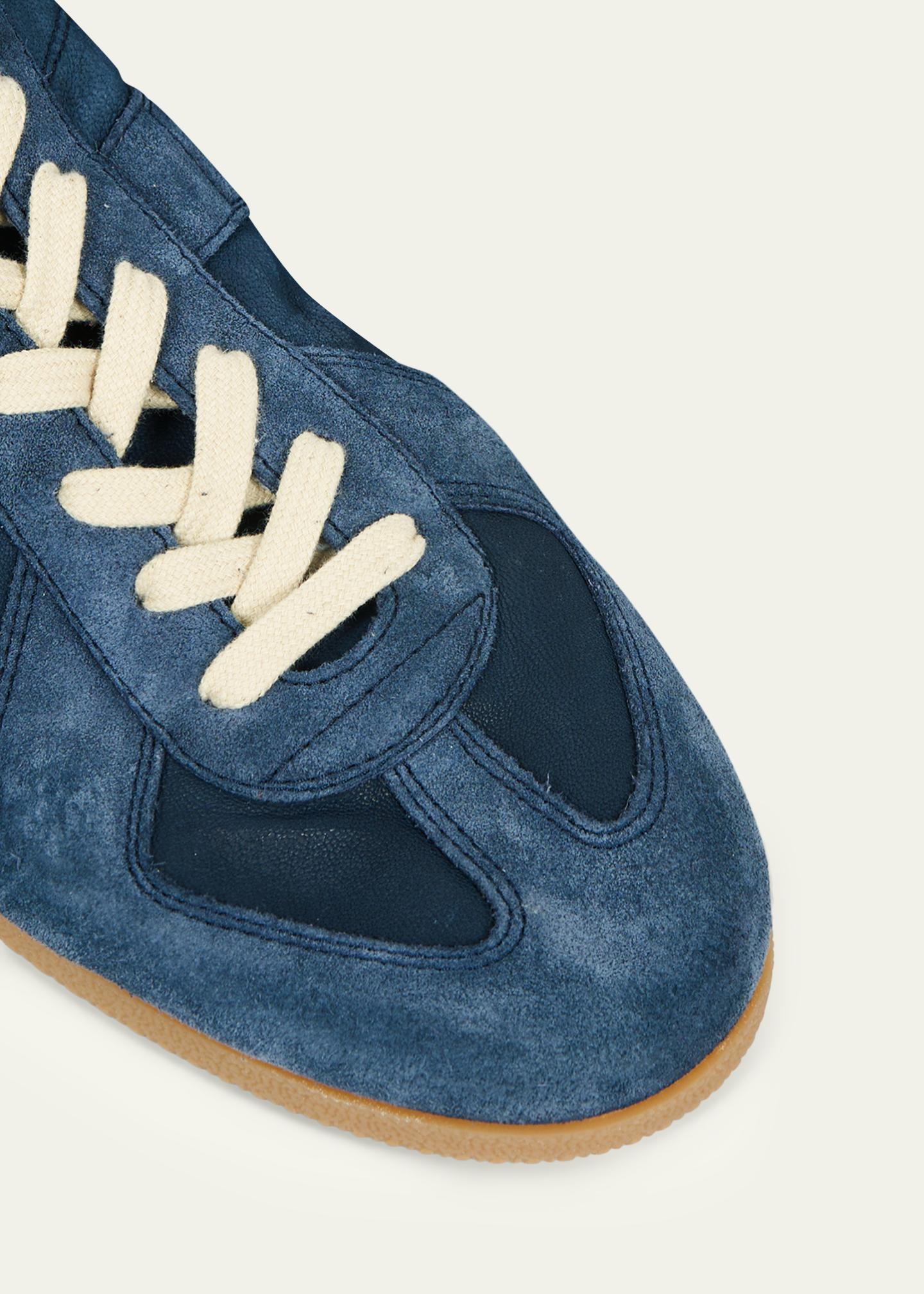 Maison Margiela Men's Replica Napa Leather and Suede Low-Top