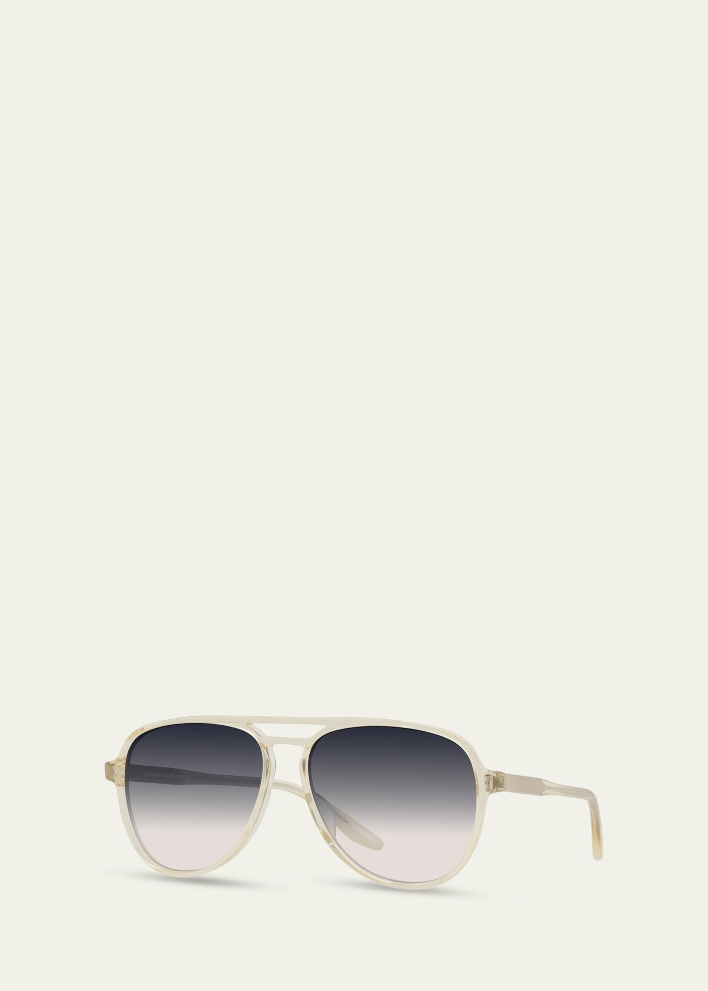 Barton Perreira Hartmann 55mm Acetate Aviator Sunglasses - Bergdorf Goodman