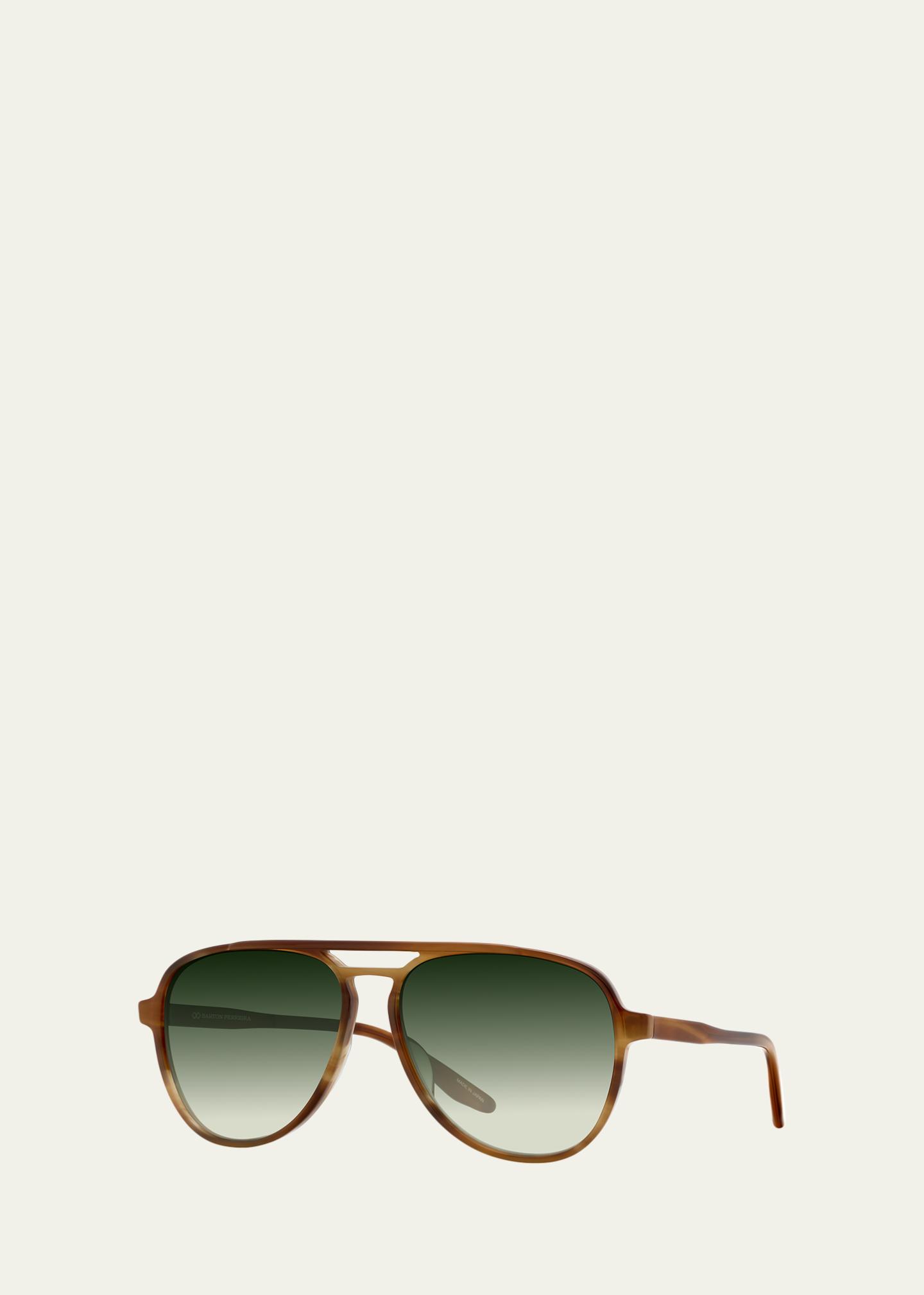 Barton Perreira Hartmann 55mm Acetate Aviator Sunglasses