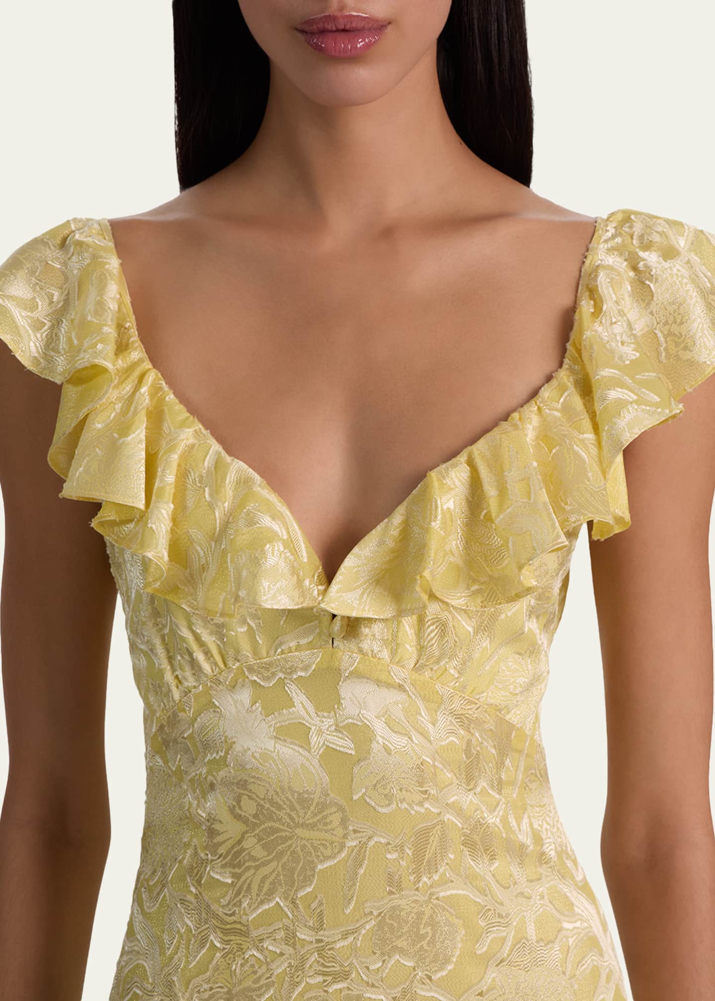 ALICE + OLIVIA Gemma Ruffled Floral Maxi Dress - Bergdorf Goodman