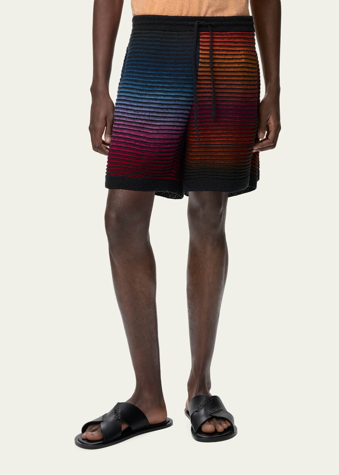 Loewe x Paula's Ibiza Men's Multi-Stripe Knit Shorts - Bergdorf
