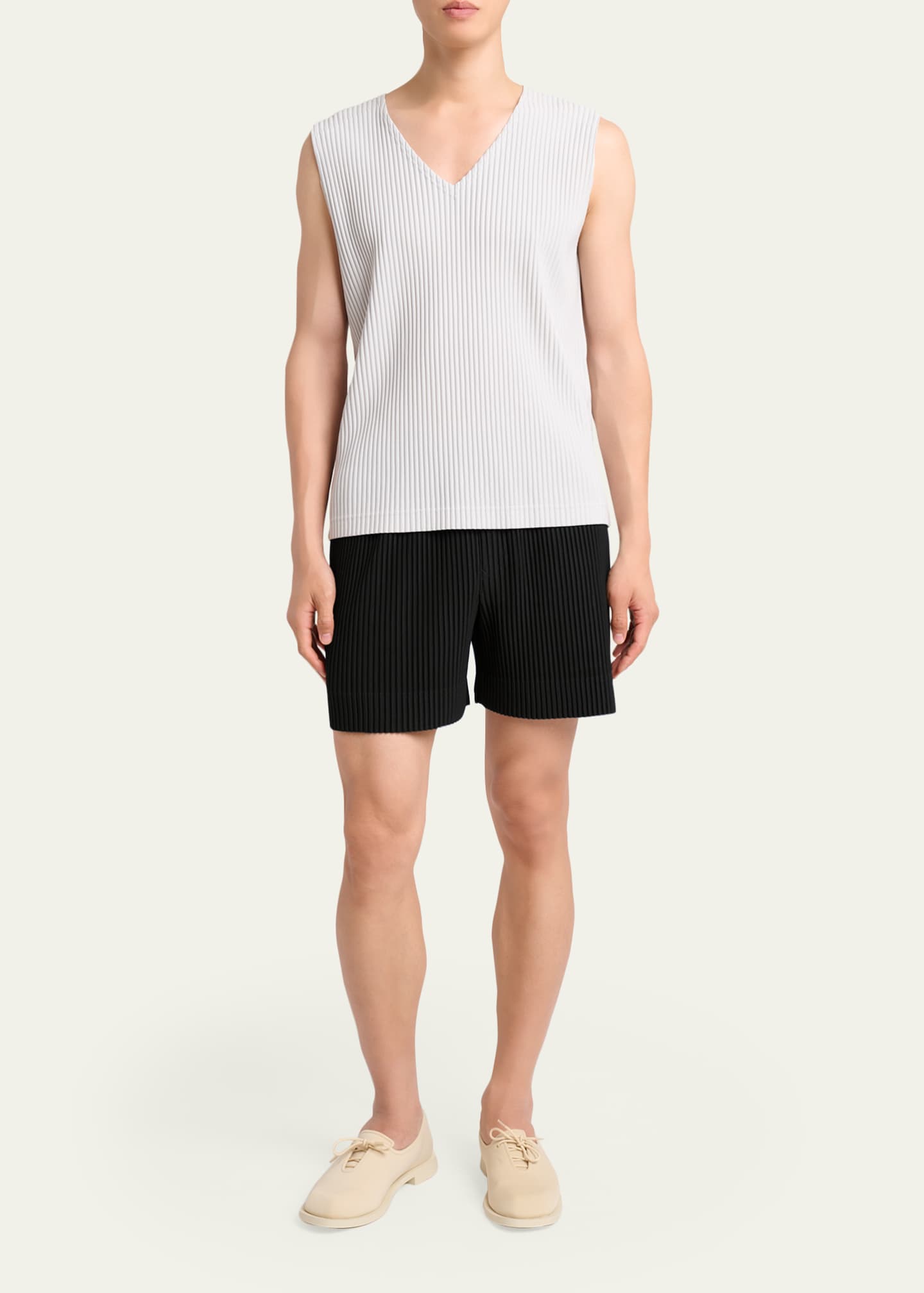 Homme Plisse Issey Miyake Men's Tailored Pleats 3 Mini Shorts