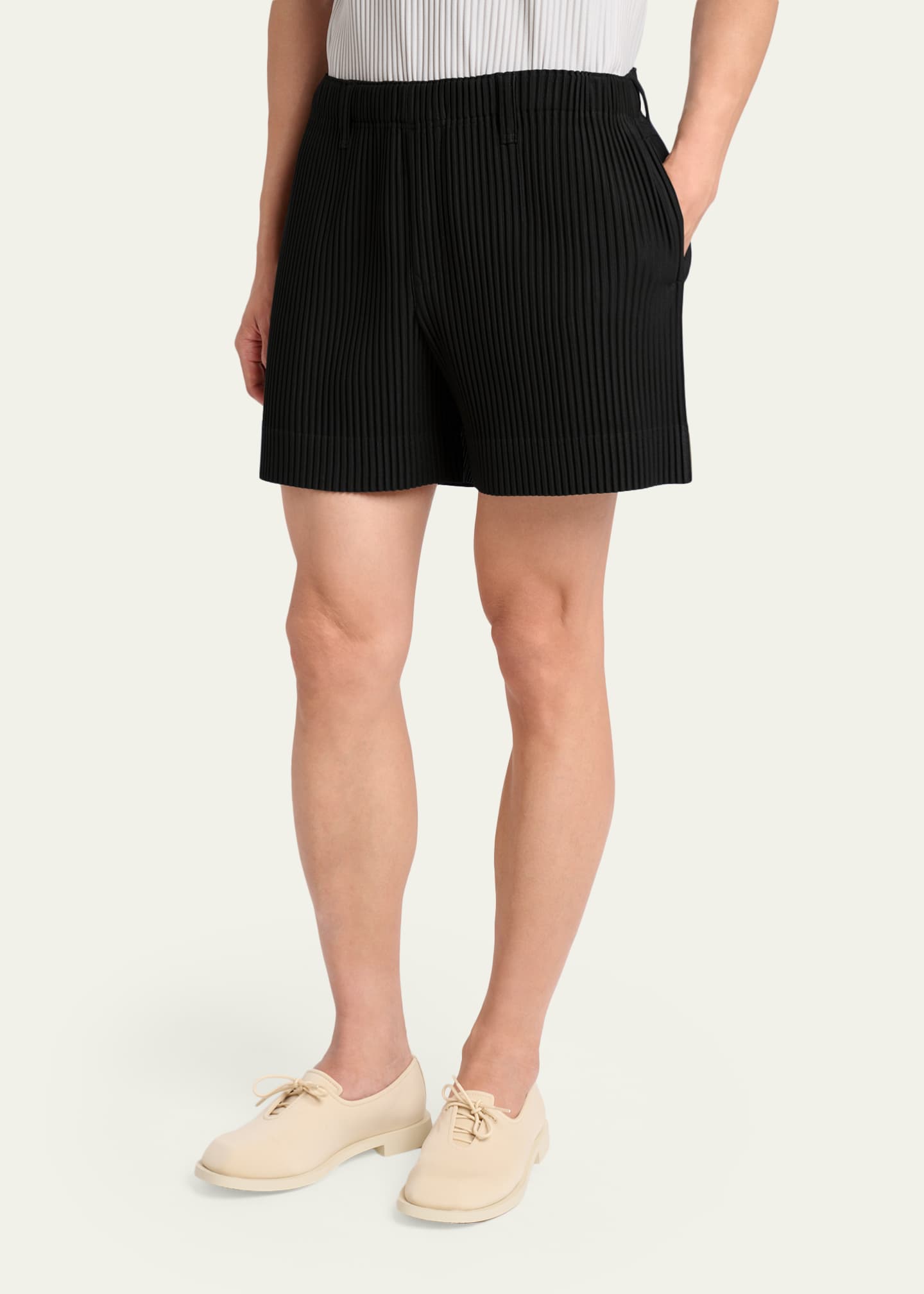 Homme Plisse Issey Miyake Men's Tailored Pleats 3 Mini Shorts
