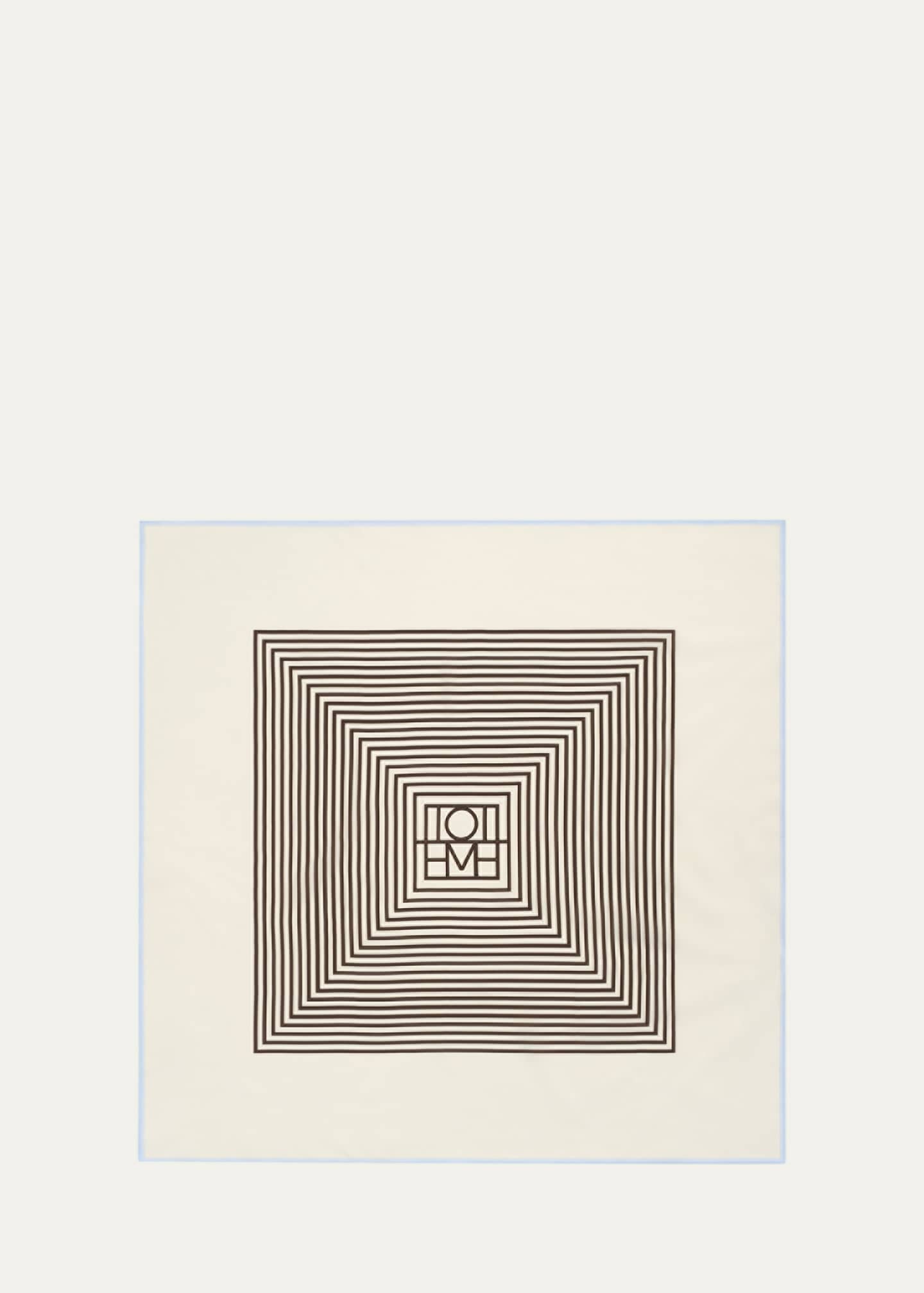 Toteme Centered Monogram Silk Scarf - Bergdorf Goodman