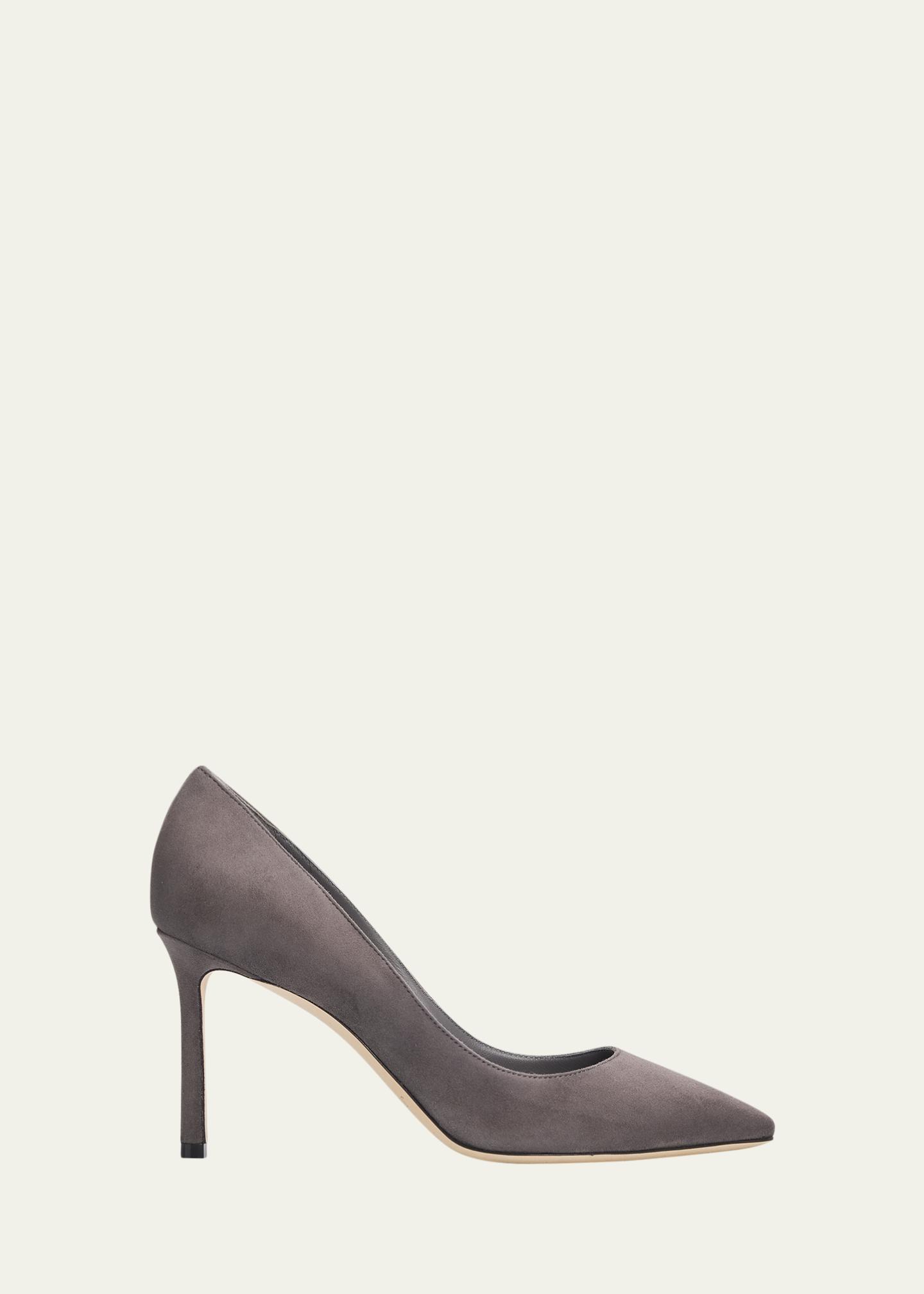 Jimmy Choo 85mm Romy Suede Pointed-Toe Pumps - Bergdorf Goodman