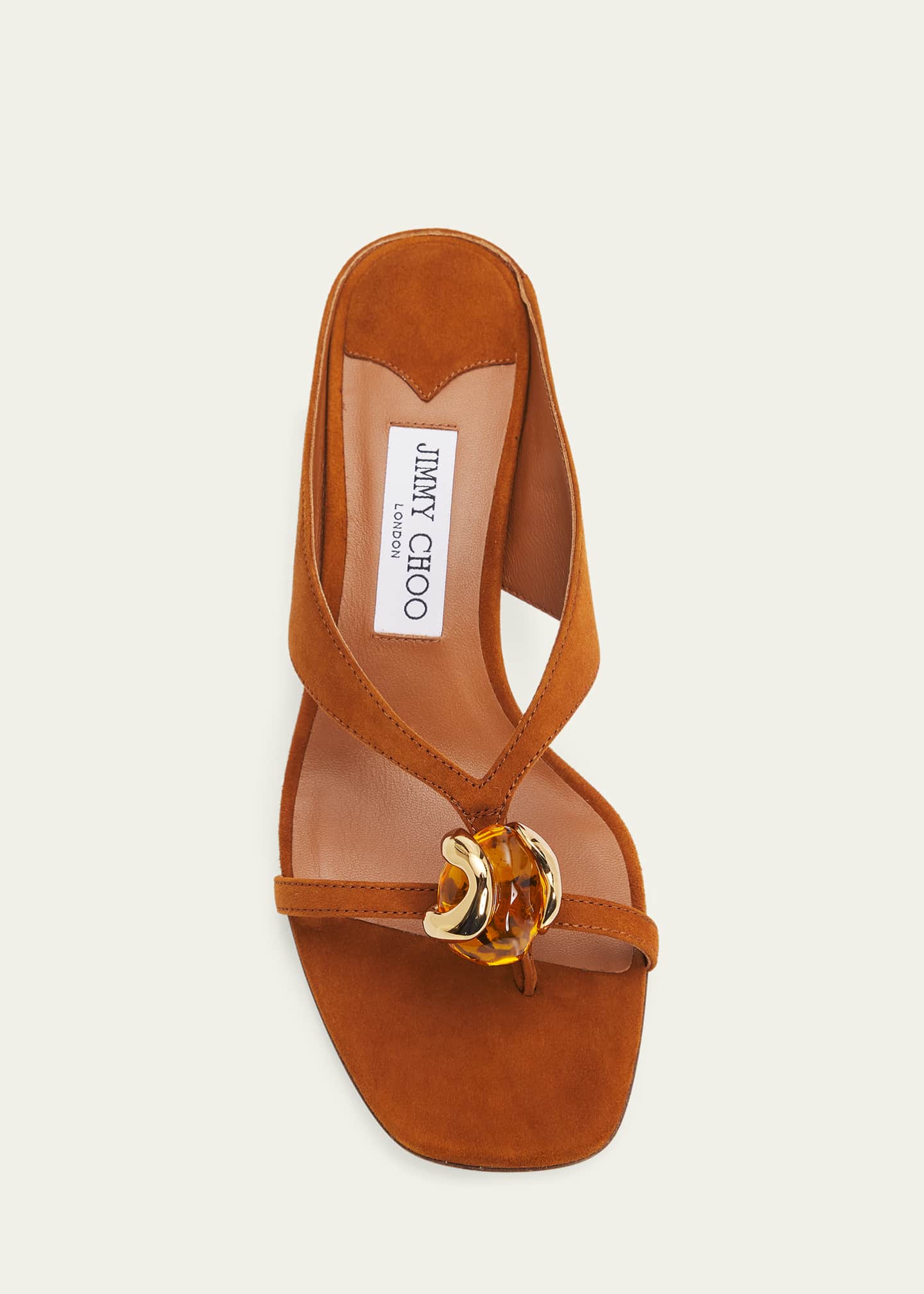 Jimmy Choo 35mm Emeri Stone Suede Sandals - Bergdorf Goodman