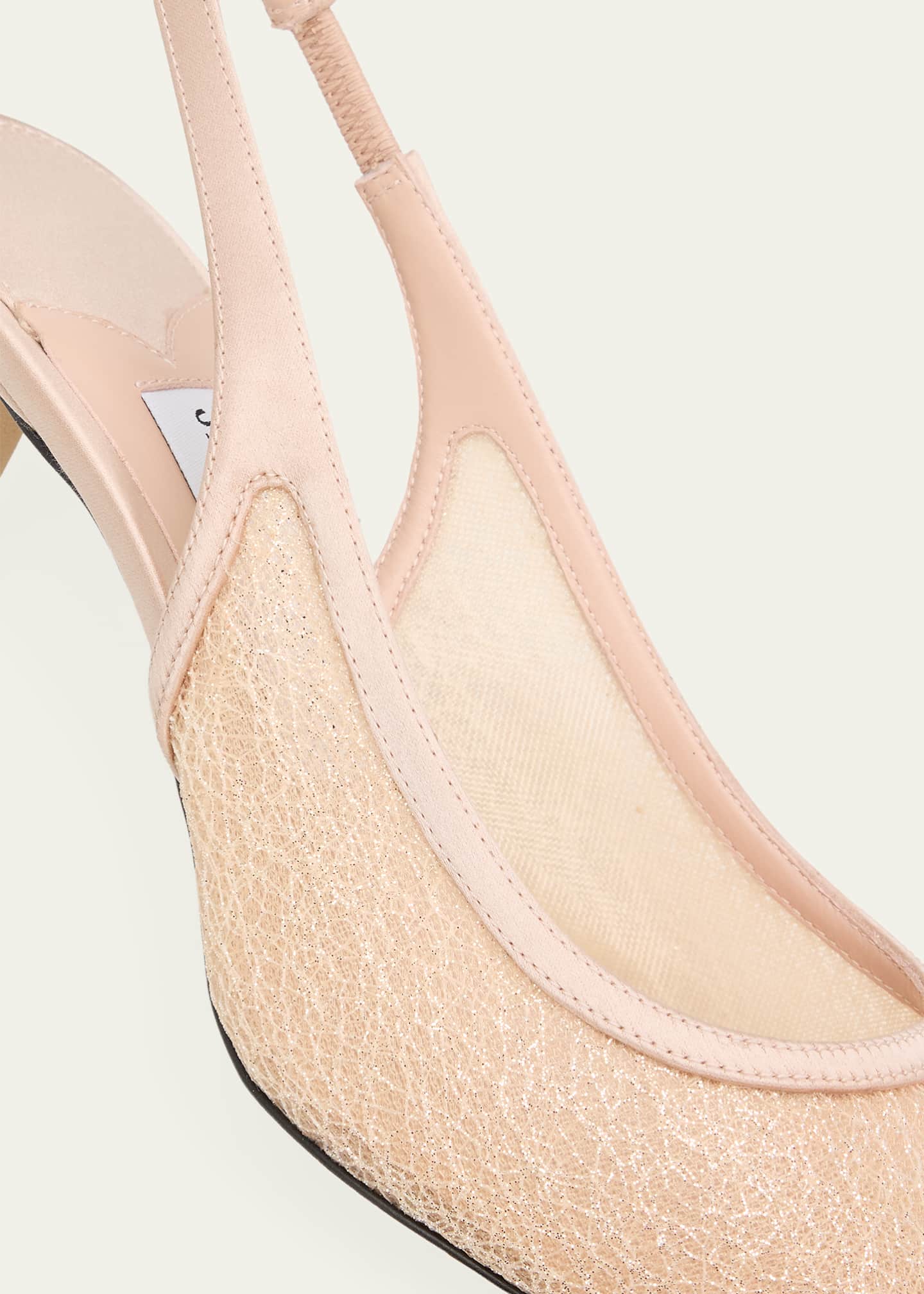 Jimmy Choo 65mm Love Lace Satin Slingback Pumps - Bergdorf Goodman