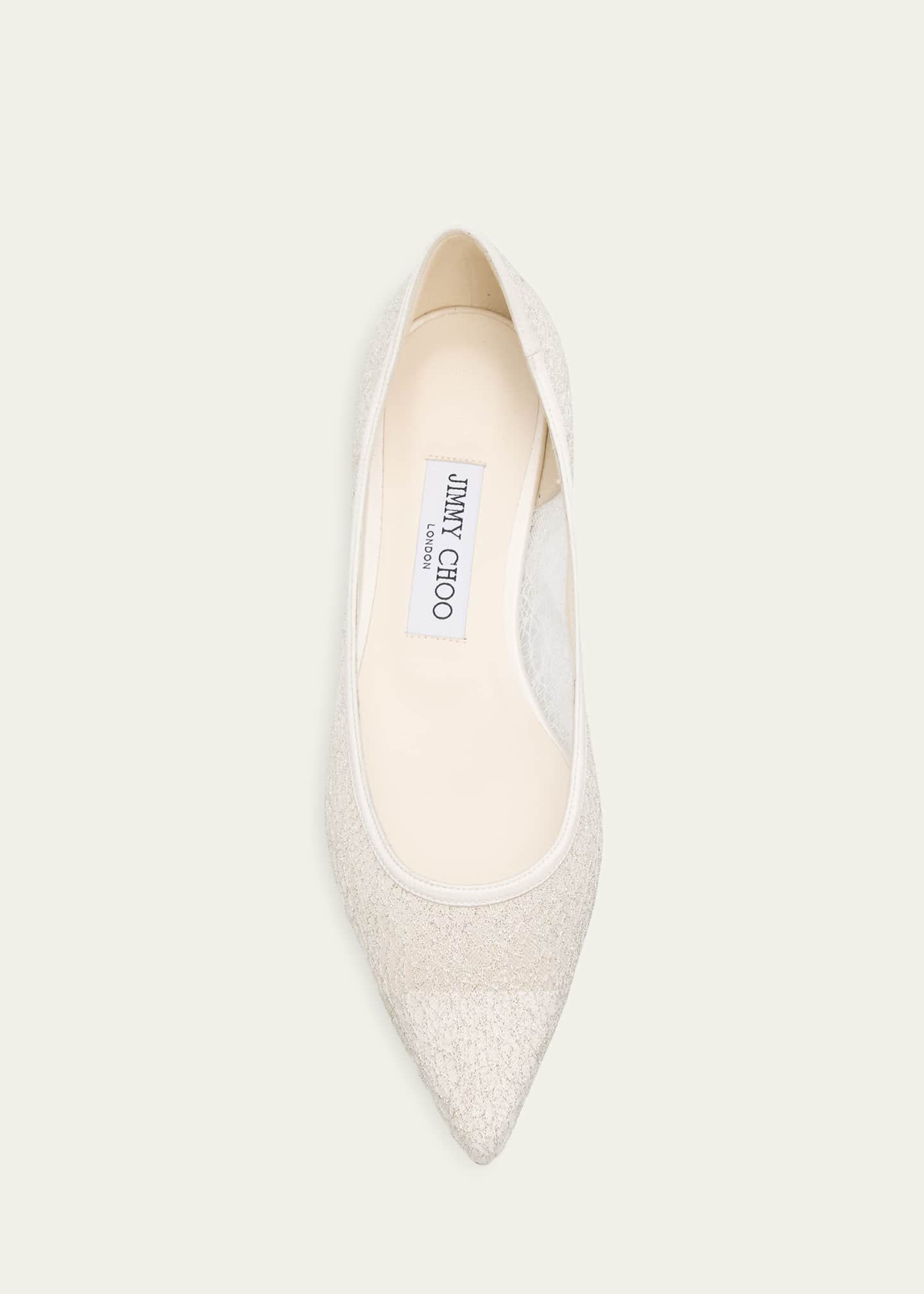 サイズ：40【美品】JIMMY CHOO / フラットシューズ（レース柄） Jimmy Choo Love Floral Lace Pointed-Toe Flats - Bergdorf Goodman