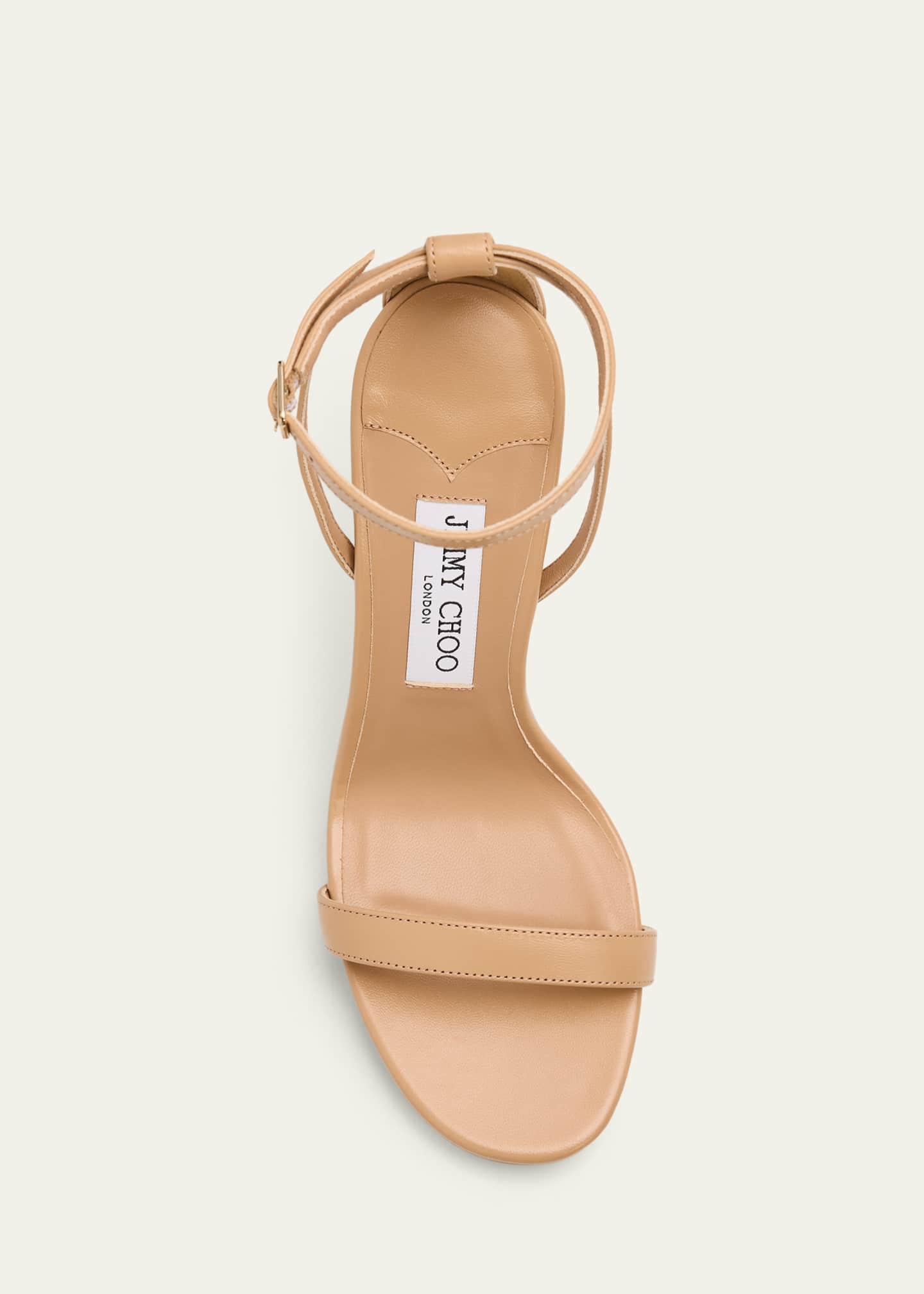 Jimmy Choo 120mm Moza Leather Platform Ankle-Strap Sandals