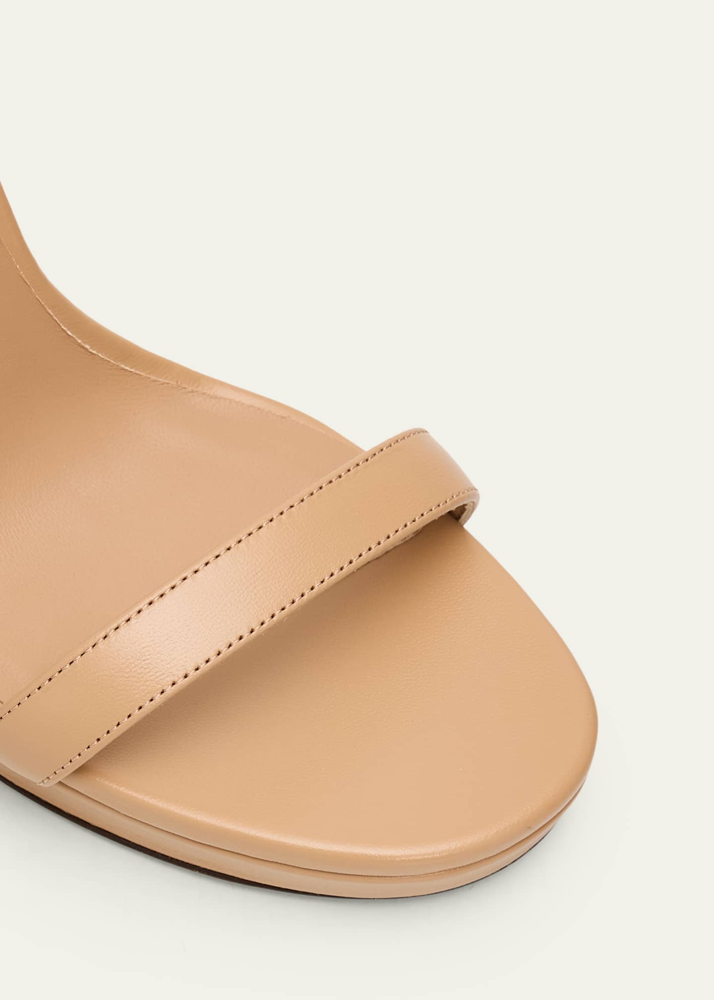 Jimmy Choo 120mm Moza Leather Platform Ankle-Strap Sandals
