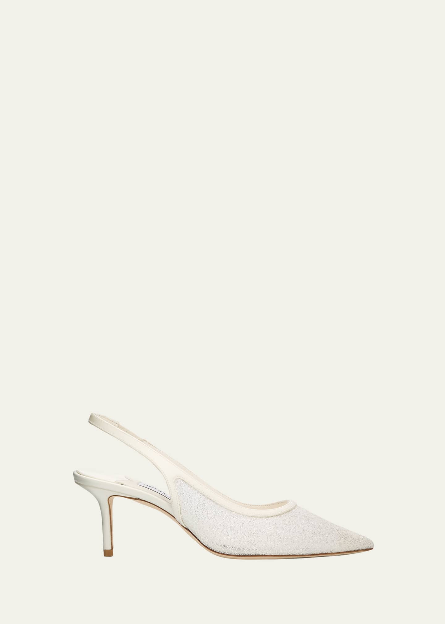 Jimmy Choo 65mm Love Lace Satin Slingback Pumps - Bergdorf Goodman