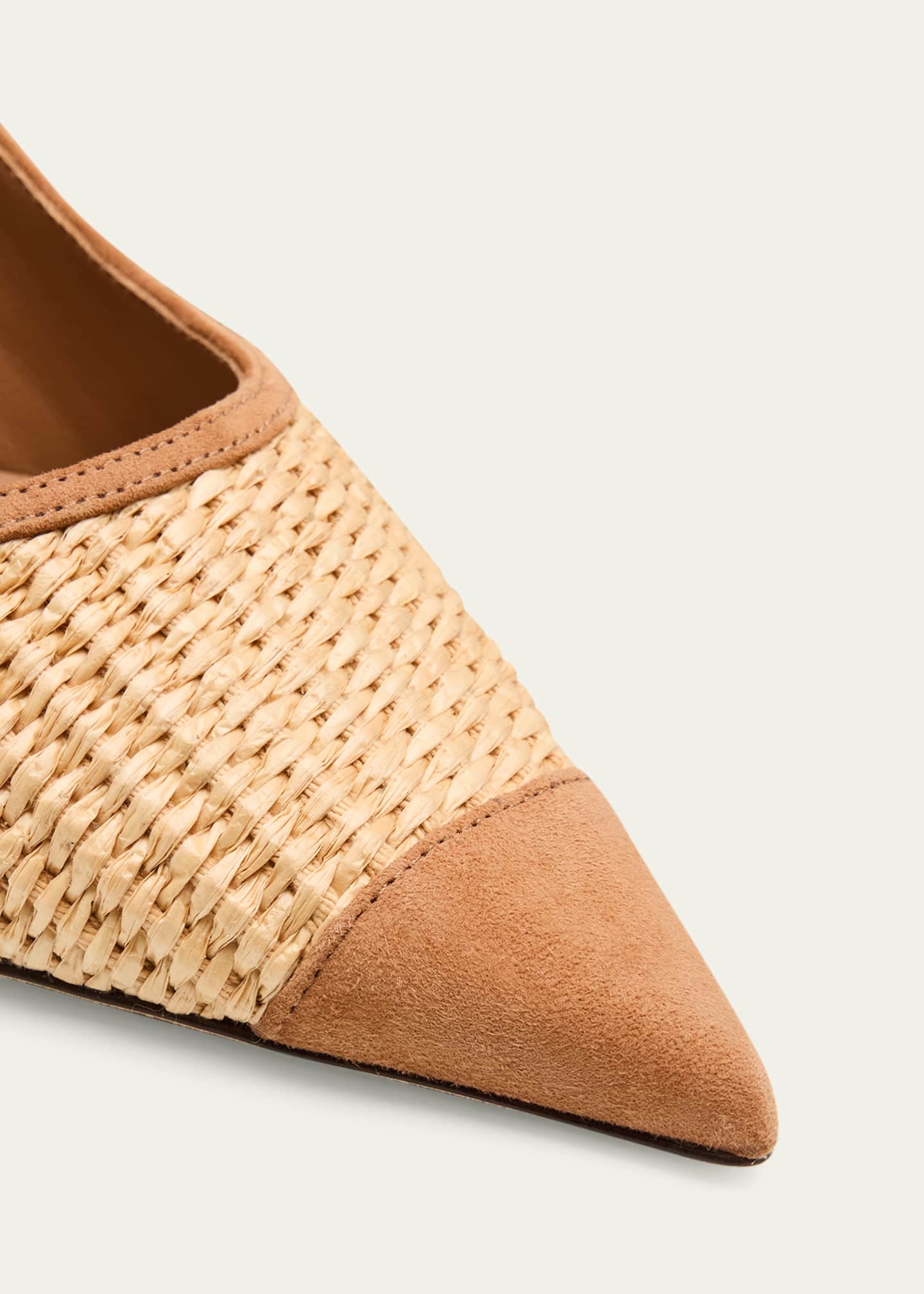 Jimmy Choo 85mm Love Raffia and Suede Pumps - Bergdorf Goodman