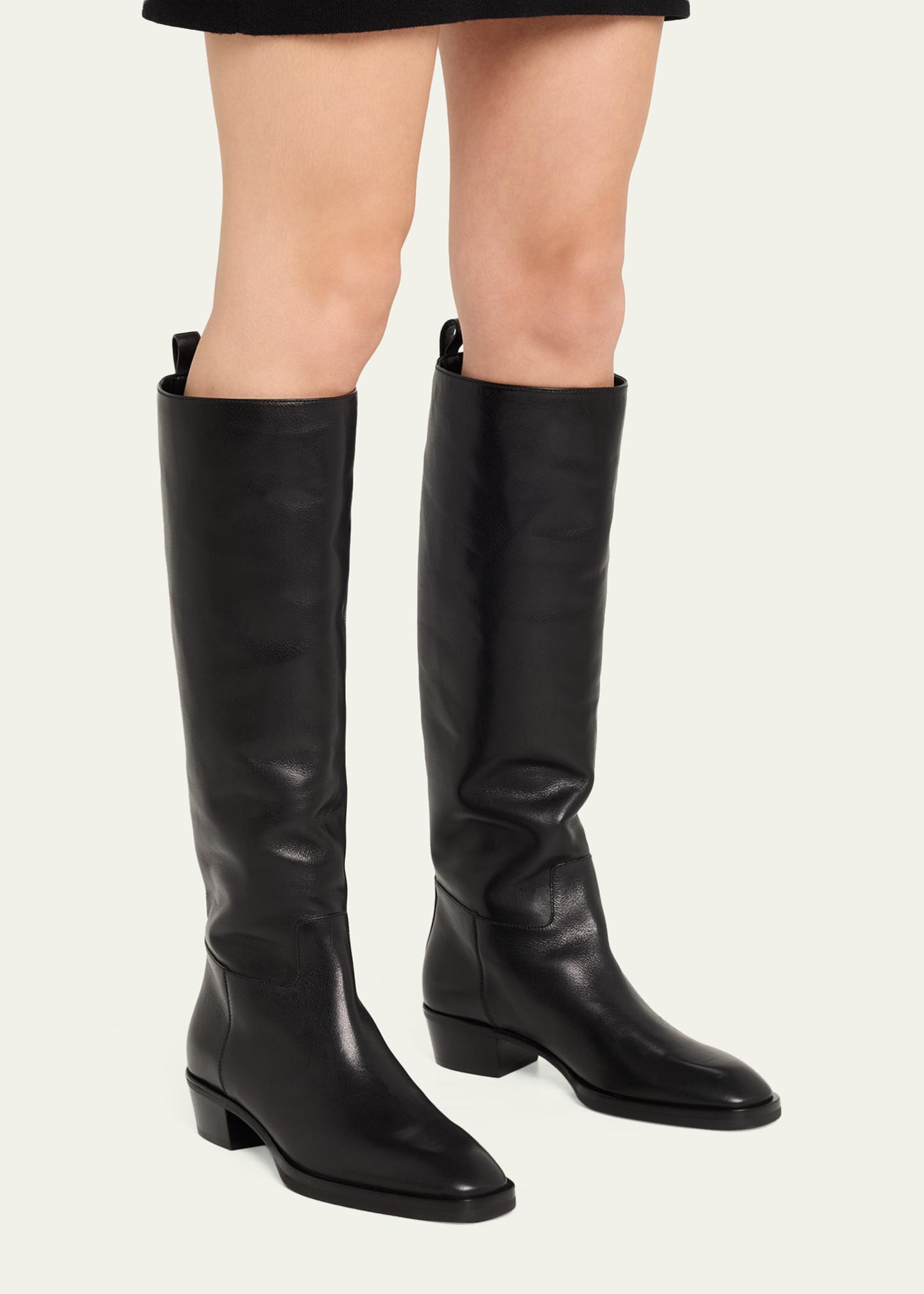 Jimmy Choo 45mm Mave Leather Knee-High Boots - Bergdorf Goodman