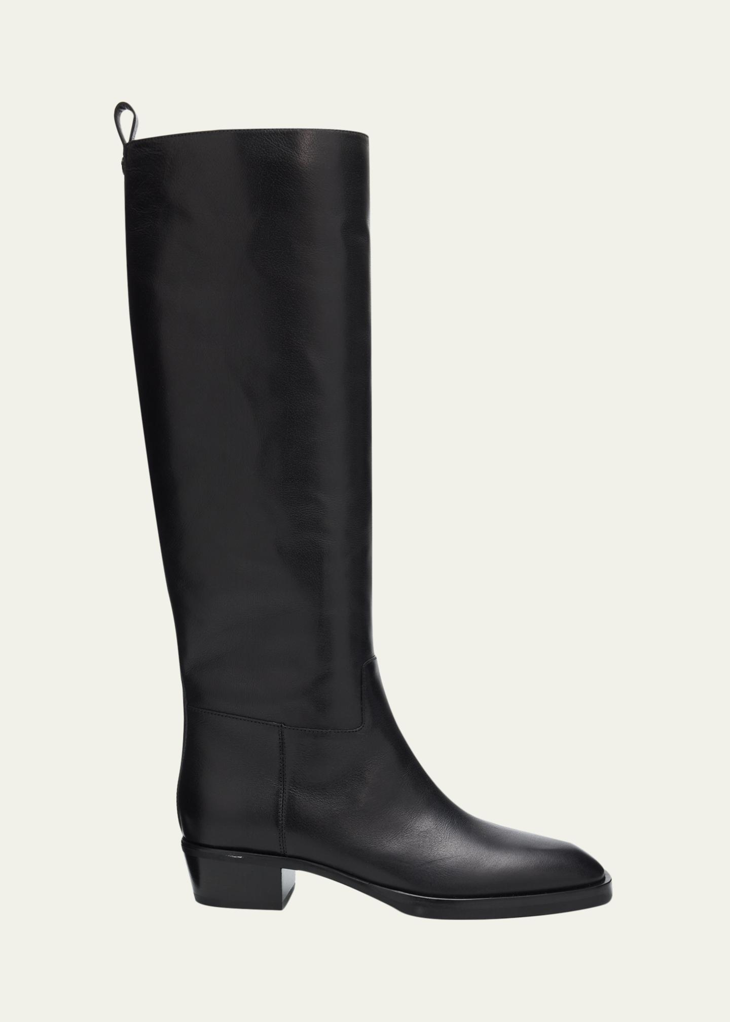 Jimmy Choo 45mm Mave Leather Knee-High Boots - Bergdorf Goodman