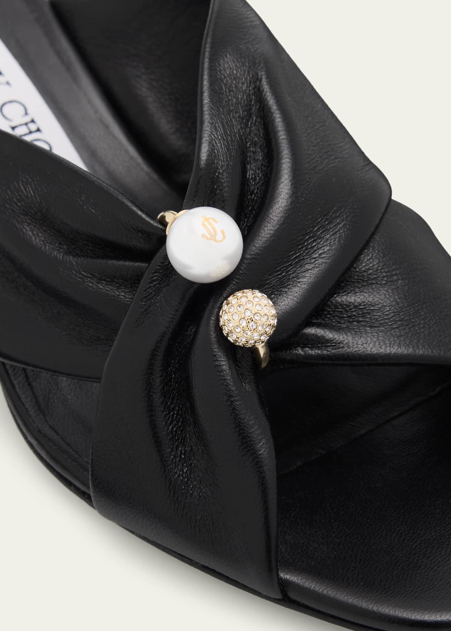 Jimmy Choo 45mm Rafi Leather Mules - Bergdorf Goodman