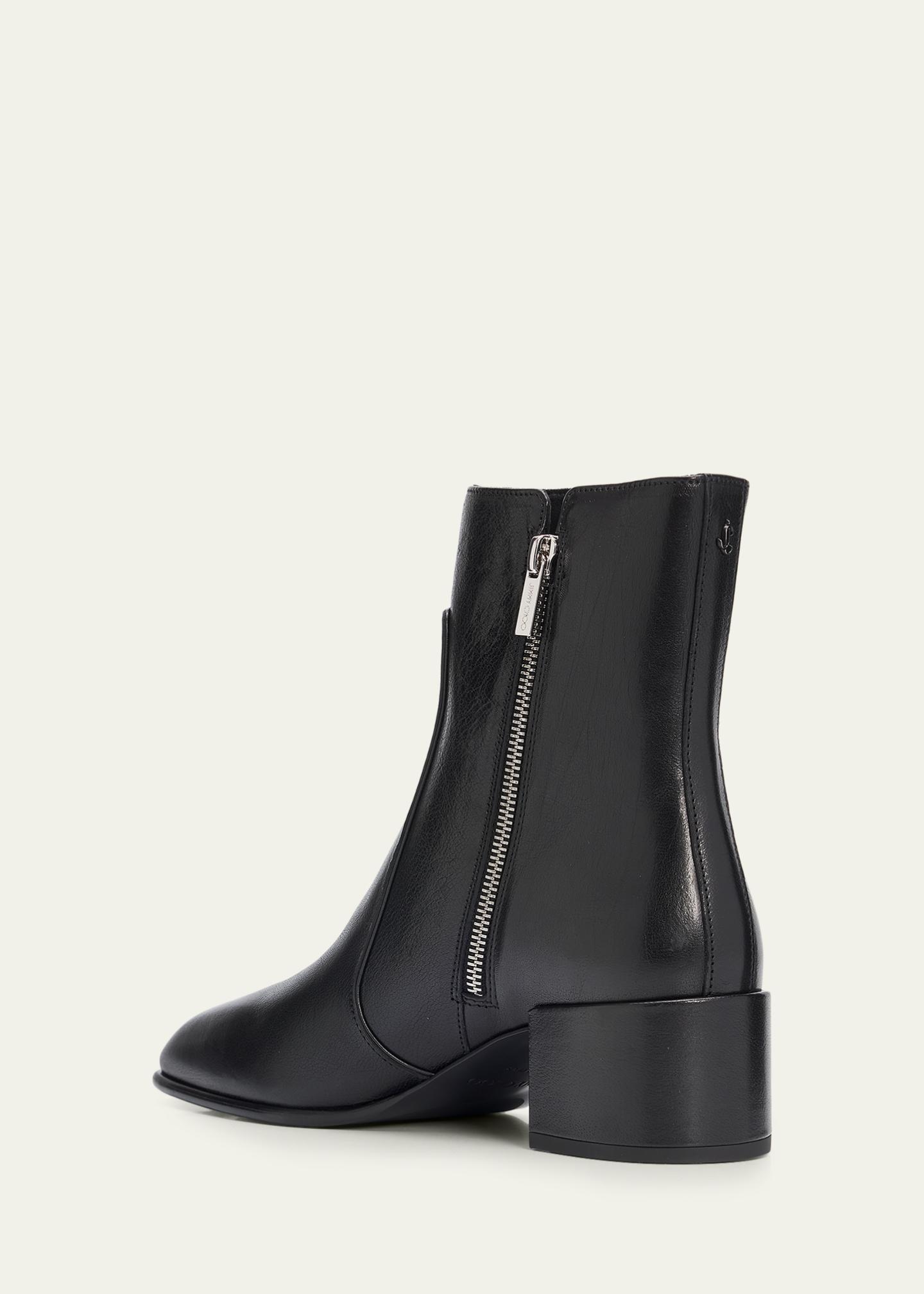 Jimmy Choo 45mm Eliot Vintage Leather Ankle Boots - Bergdorf Goodman