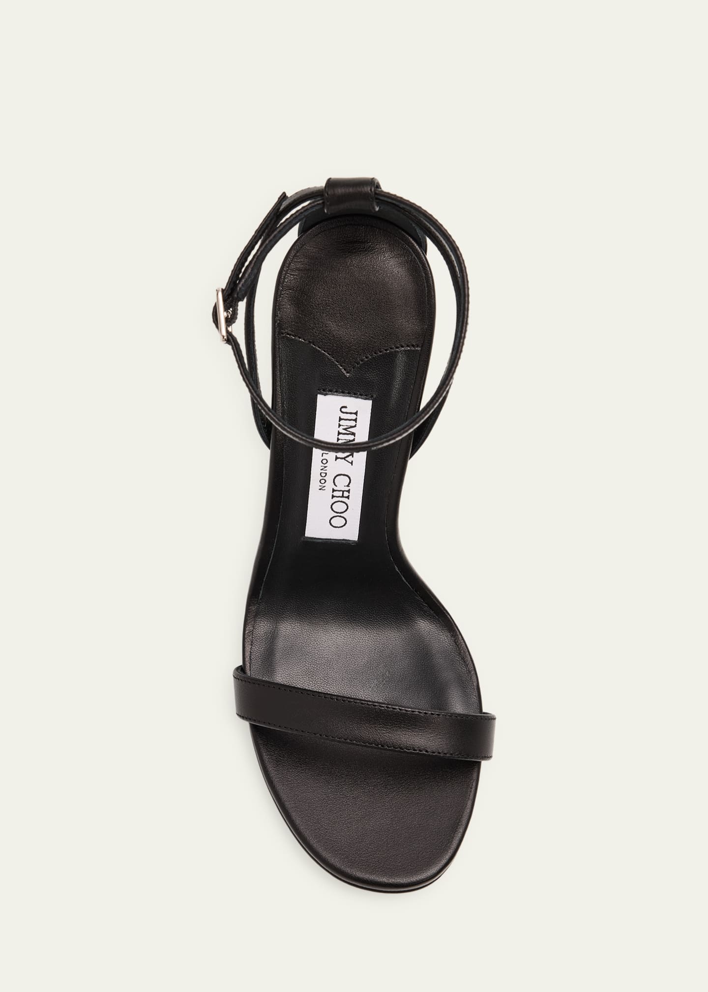 Jimmy Choo 120mm Moza Leather Platform Ankle-Strap Sandals