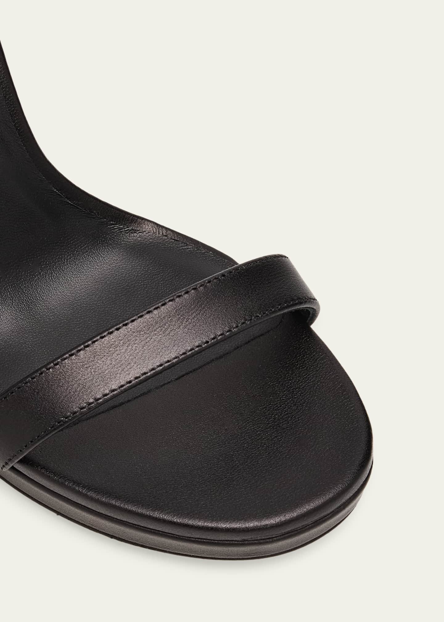 Jimmy Choo 120mm Moza Leather Platform Ankle-Strap Sandals