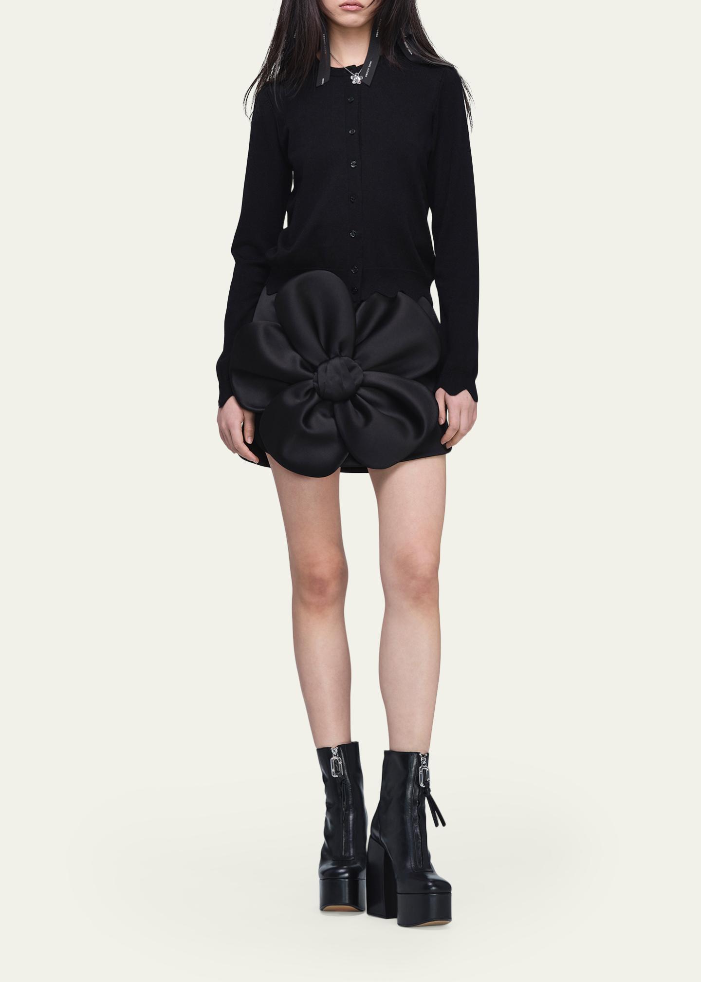 Marc Jacobs Scalloped Daisy Crewneck Cardigan - Bergdorf Goodman