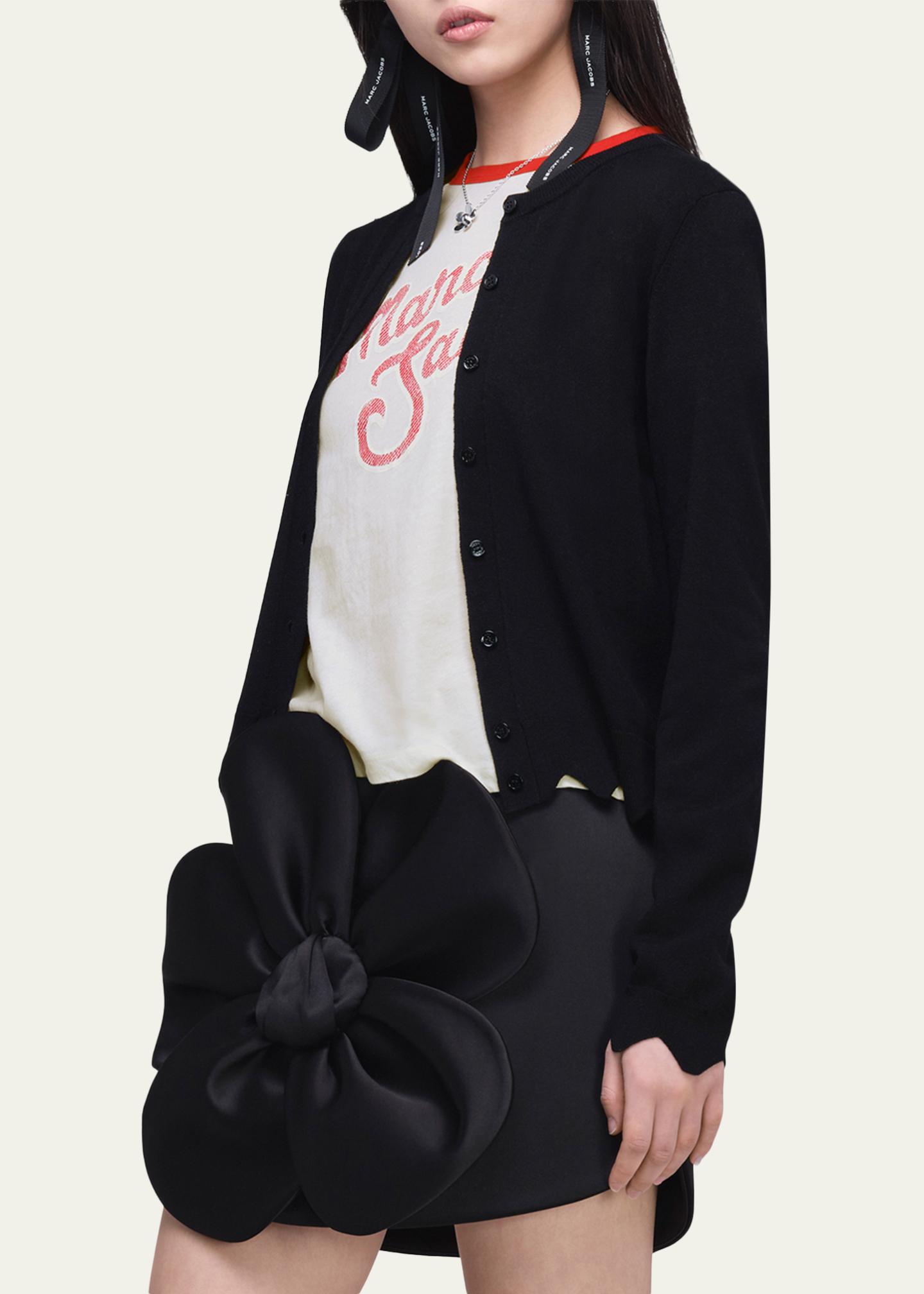 Marc Jacobs Scalloped Daisy Crewneck Cardigan - Bergdorf Goodman