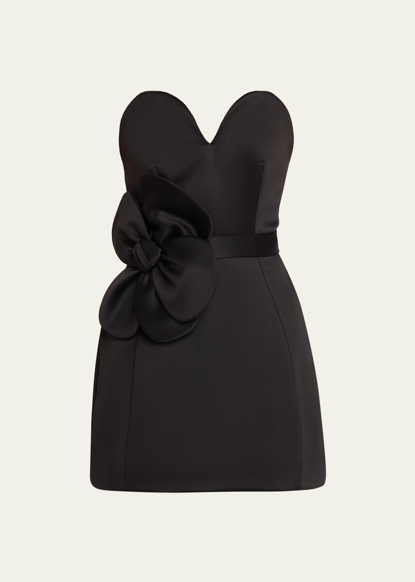 Marc Jacobs Women's Satin Daisy Belted Minidress - Black