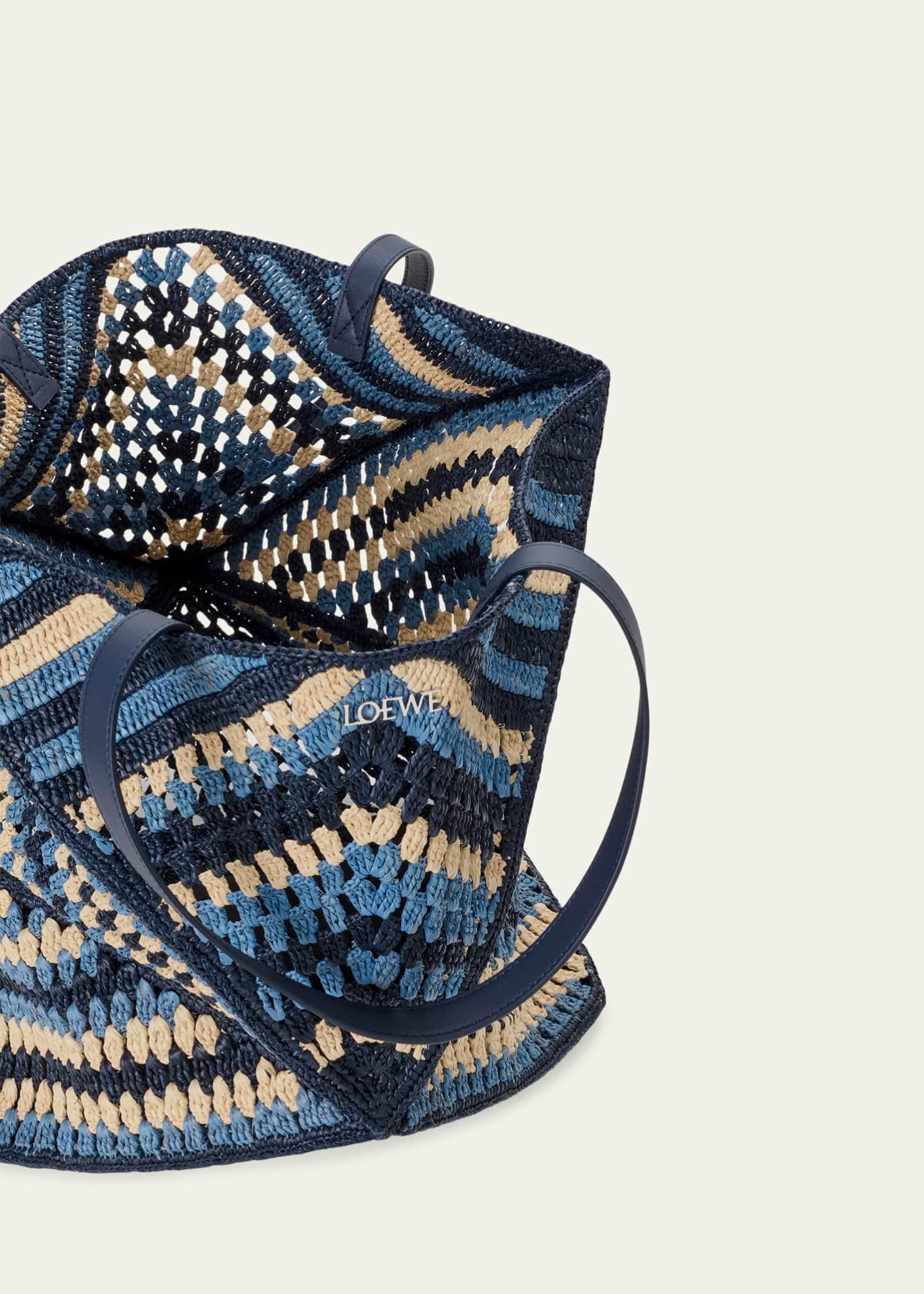 【Mew Gulf】 ロゴバッグ YVES ROCHER 　mewgulf Loewe x Paula's Ibiza Men's Puzzle Fold XL Raffia Tote Bag