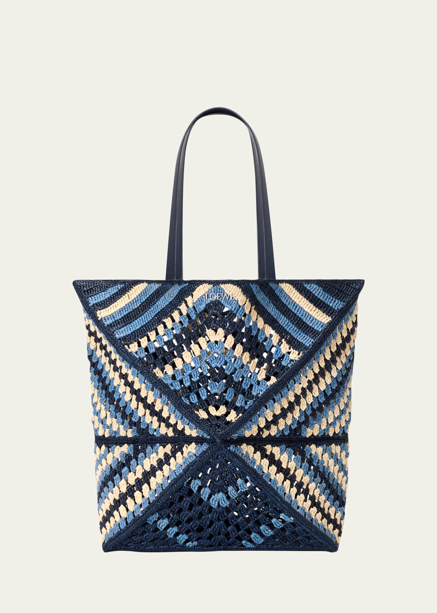 Loewe x Paula's Ibiza Men's Puzzle Fold XL Raffia Tote Bag