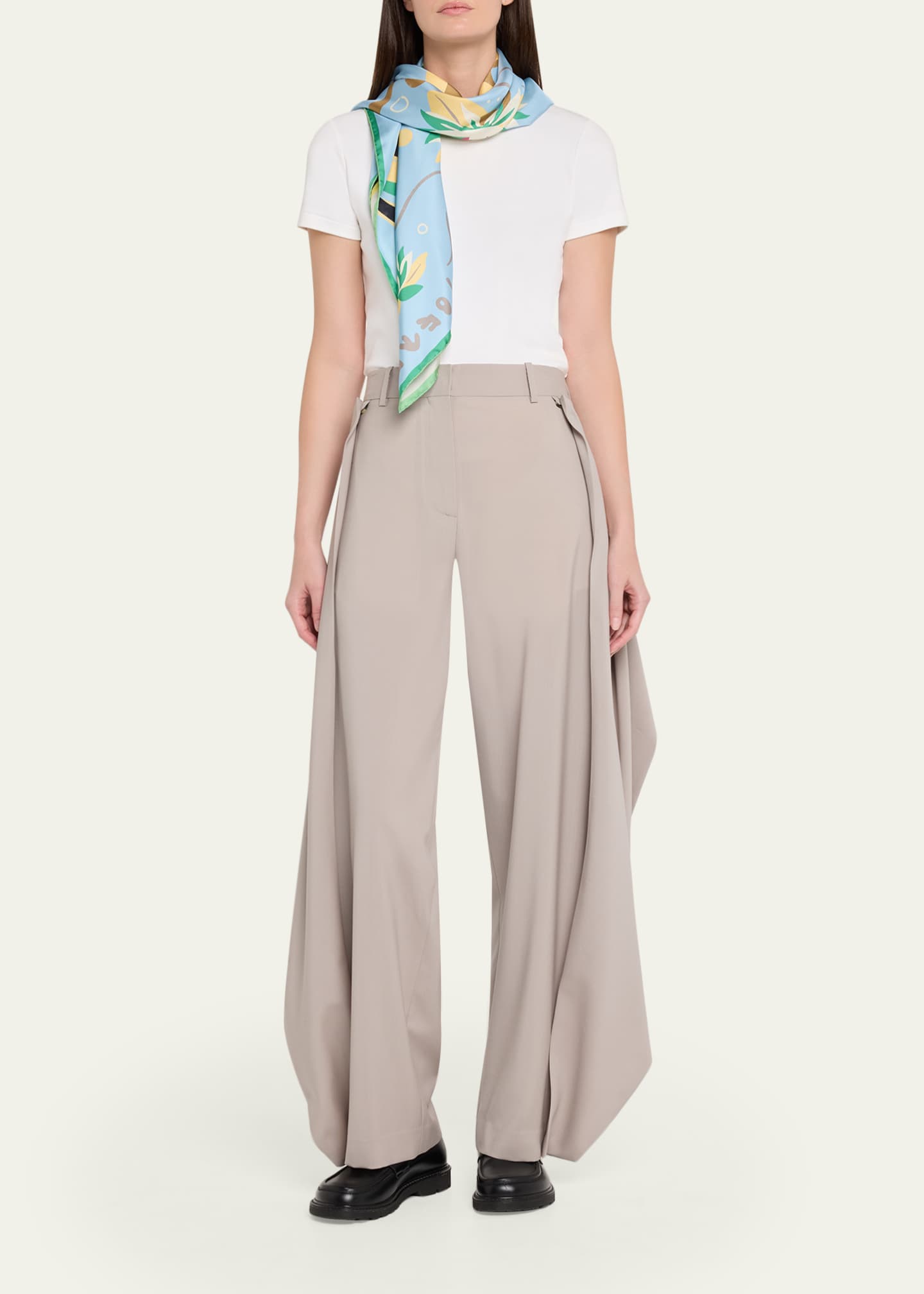 Loewe x Paula's Ibiza Frog-Print Silk Scarf - Bergdorf Goodman