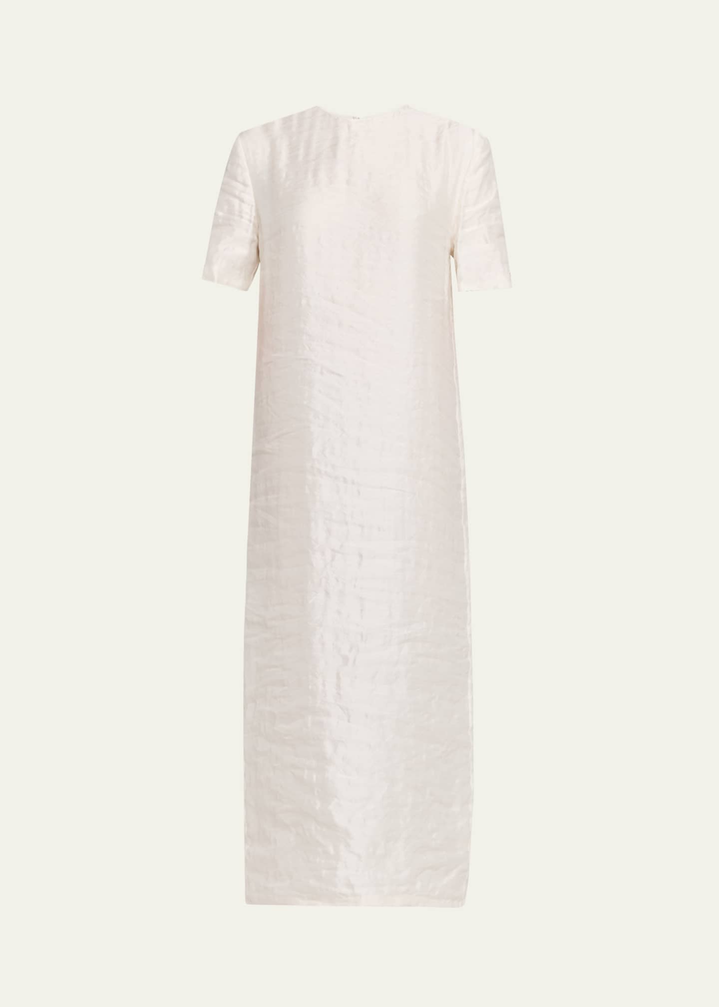 cotton and chalk zara dress CHIFFON GODET MIDI DRESS - White