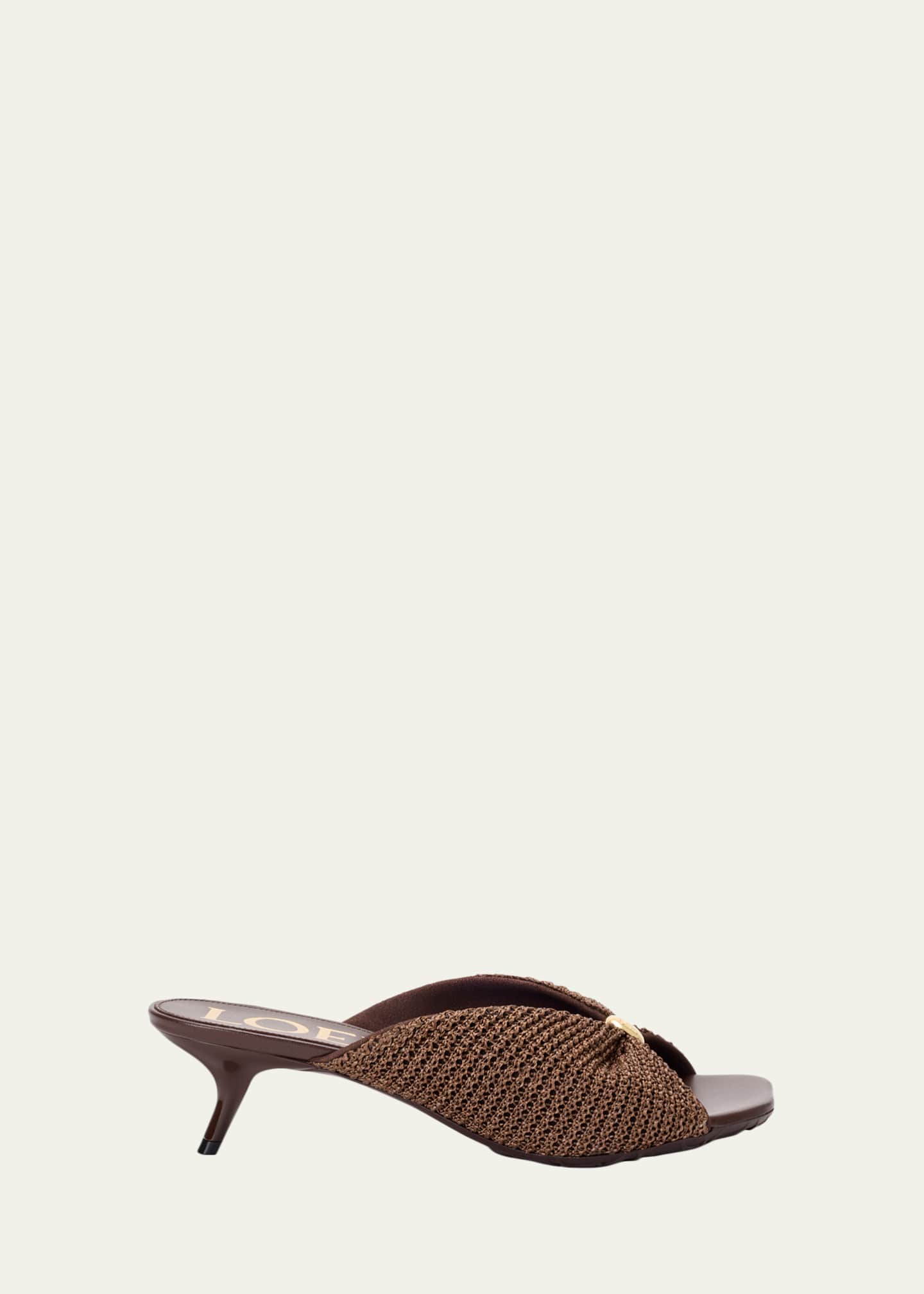 Loewe x Paula's Ibiza 45mm Pebble Woven Slide Sandals - Bergdorf