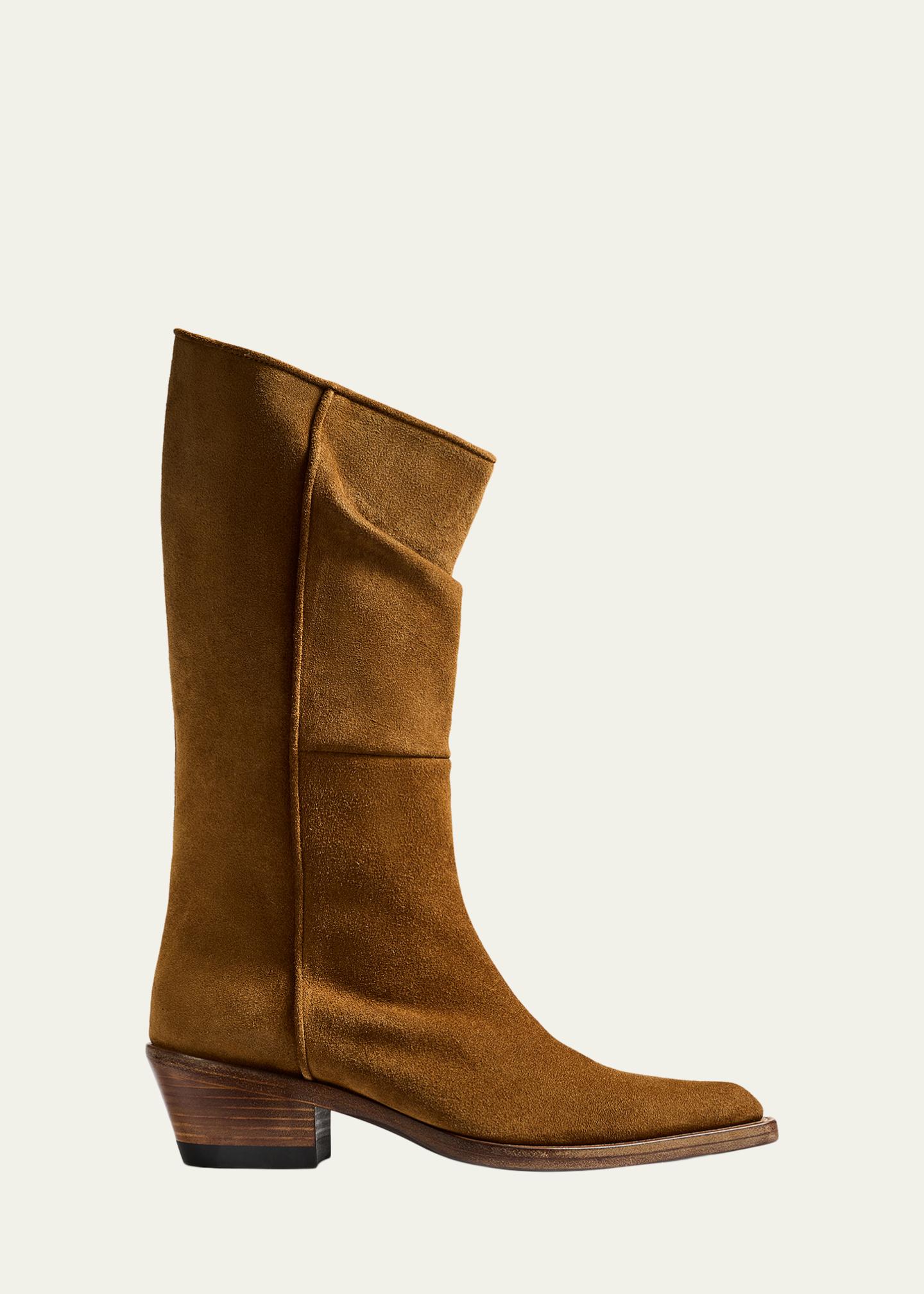 35mm Clive Suede Mid-Calf Boots