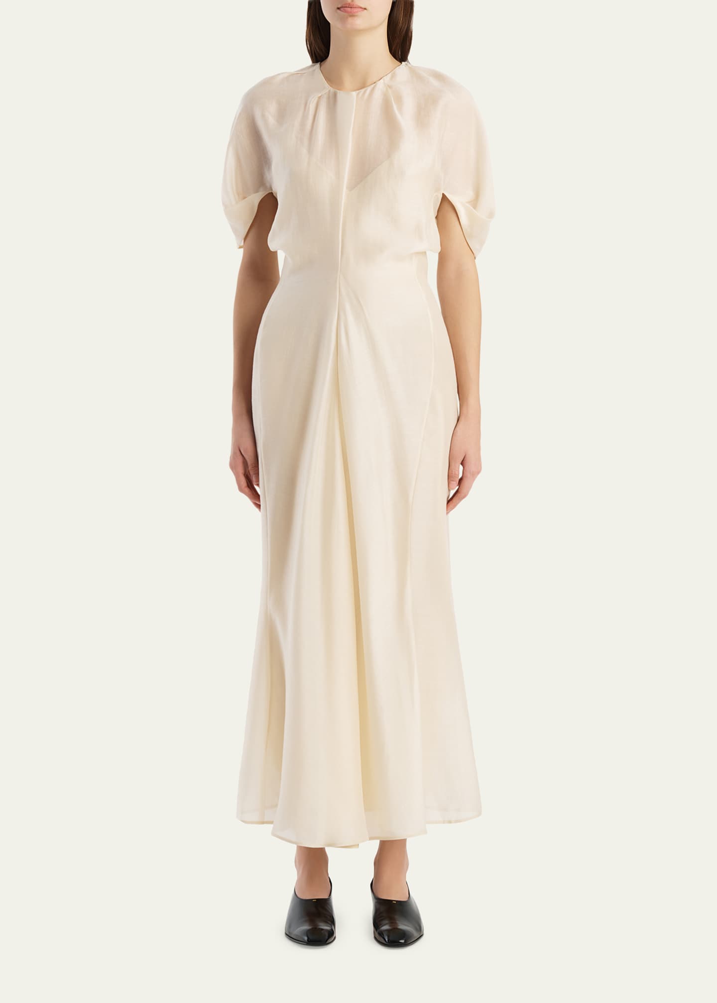 khaite silk dress Khaite Women's Meera Dress - White