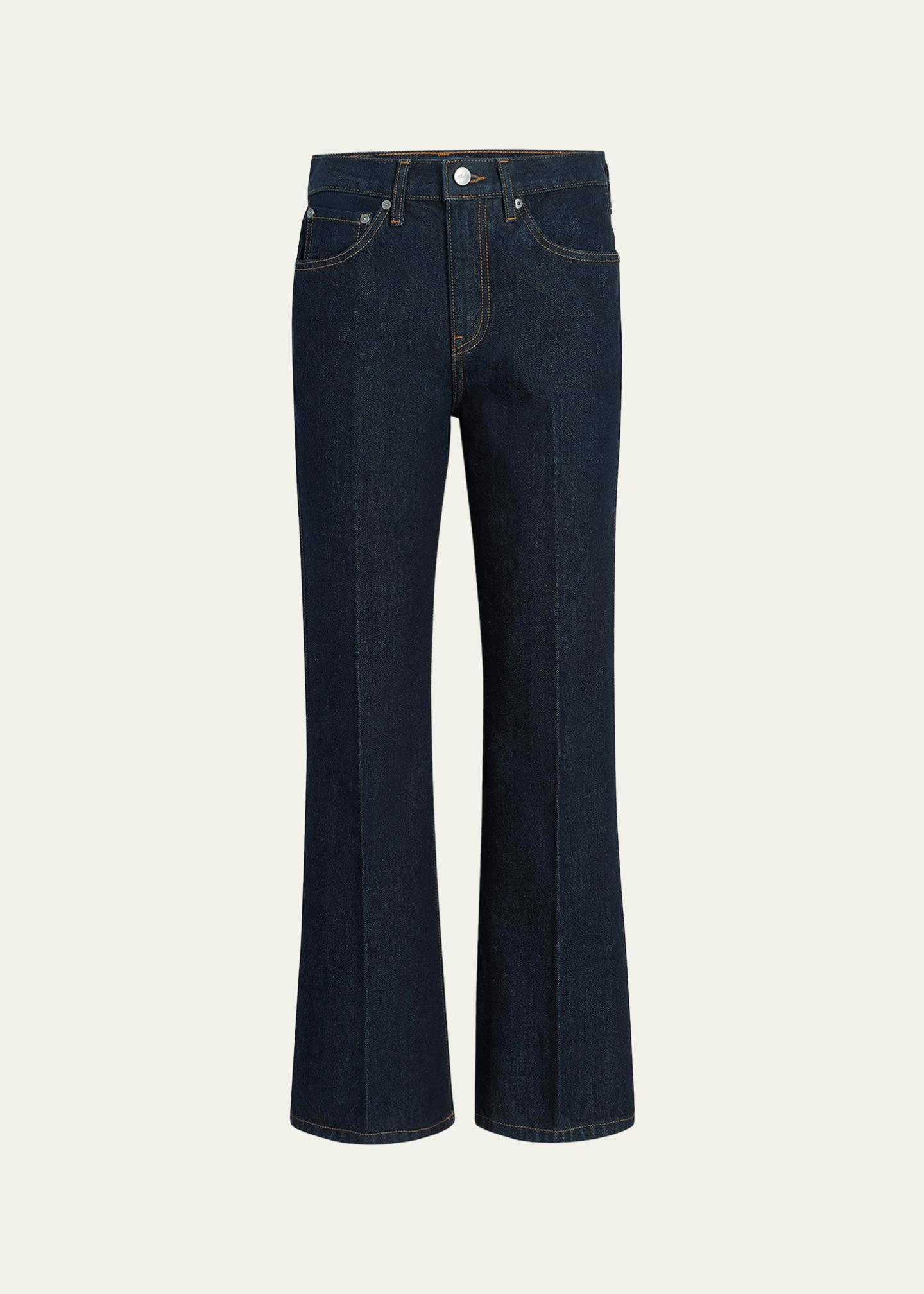 Khaite Clara Mid-Rise Kickflare Ankle Jeans - Bergdorf Goodman