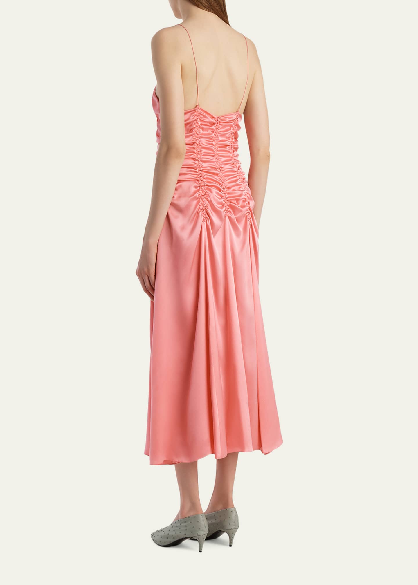 khaite ruched dress KHAITE Raina Dress in Pink