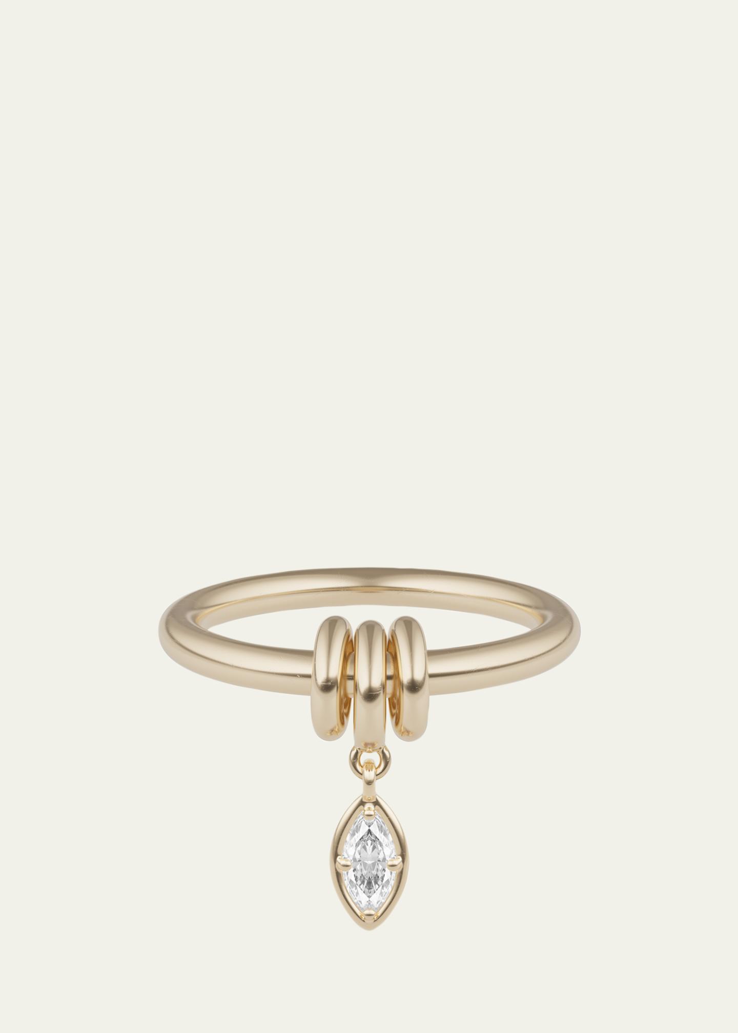 Spinelli Kilcollin Pia Marquise Diamond Yellow Gold Ring - Bergdorf Goodman