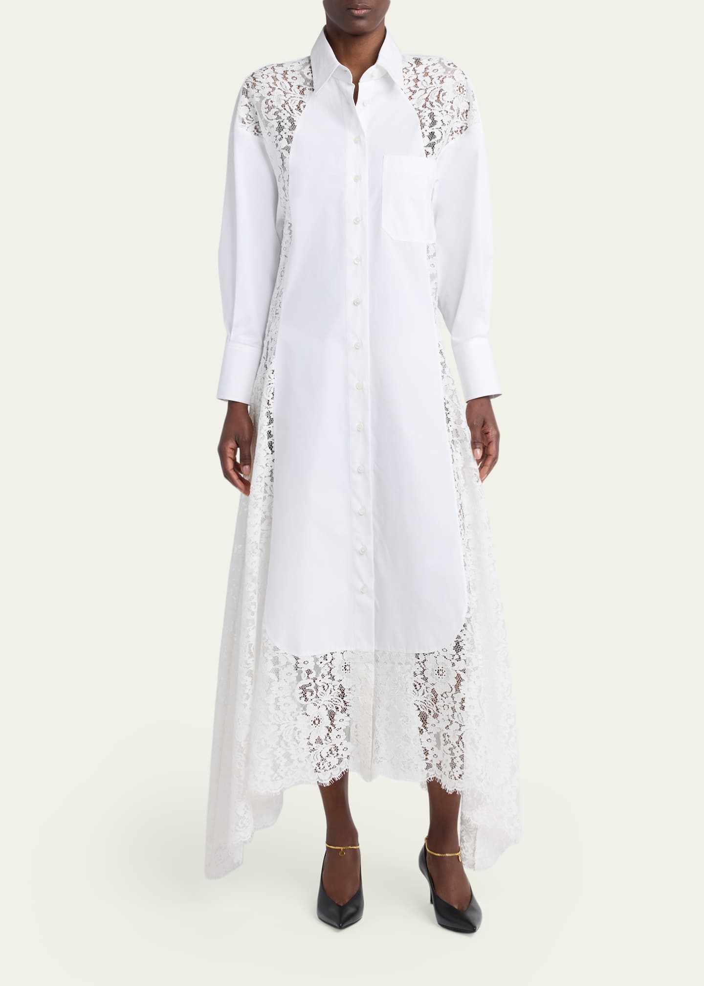 stella mccartney shirt dress NEW STELLA MCCARTNEY stitching detail shirt dress- Black size 38 $1,275  #DD119