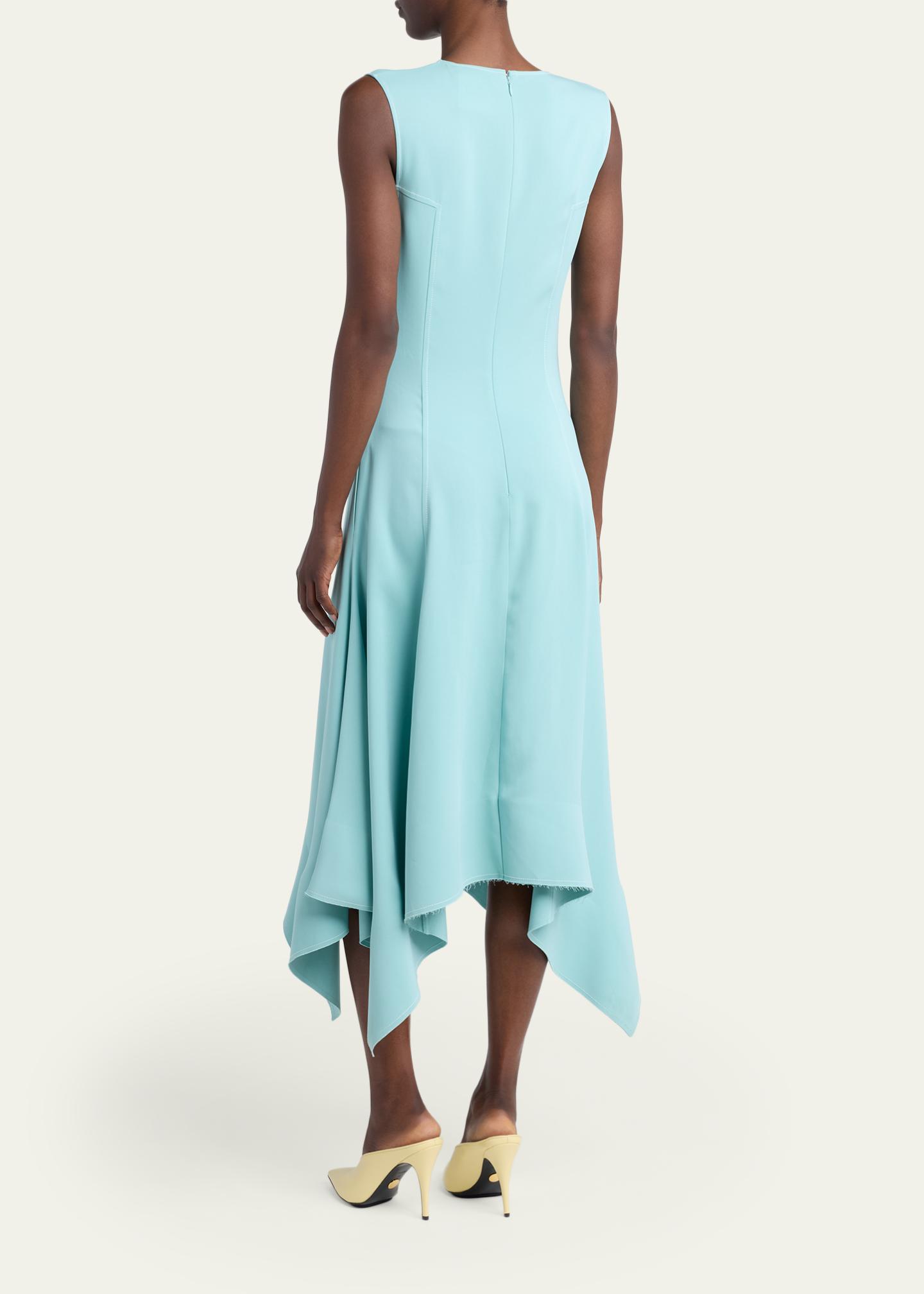 Stella McCartney Sleeveless Paneled Handkerchief Midi Dress