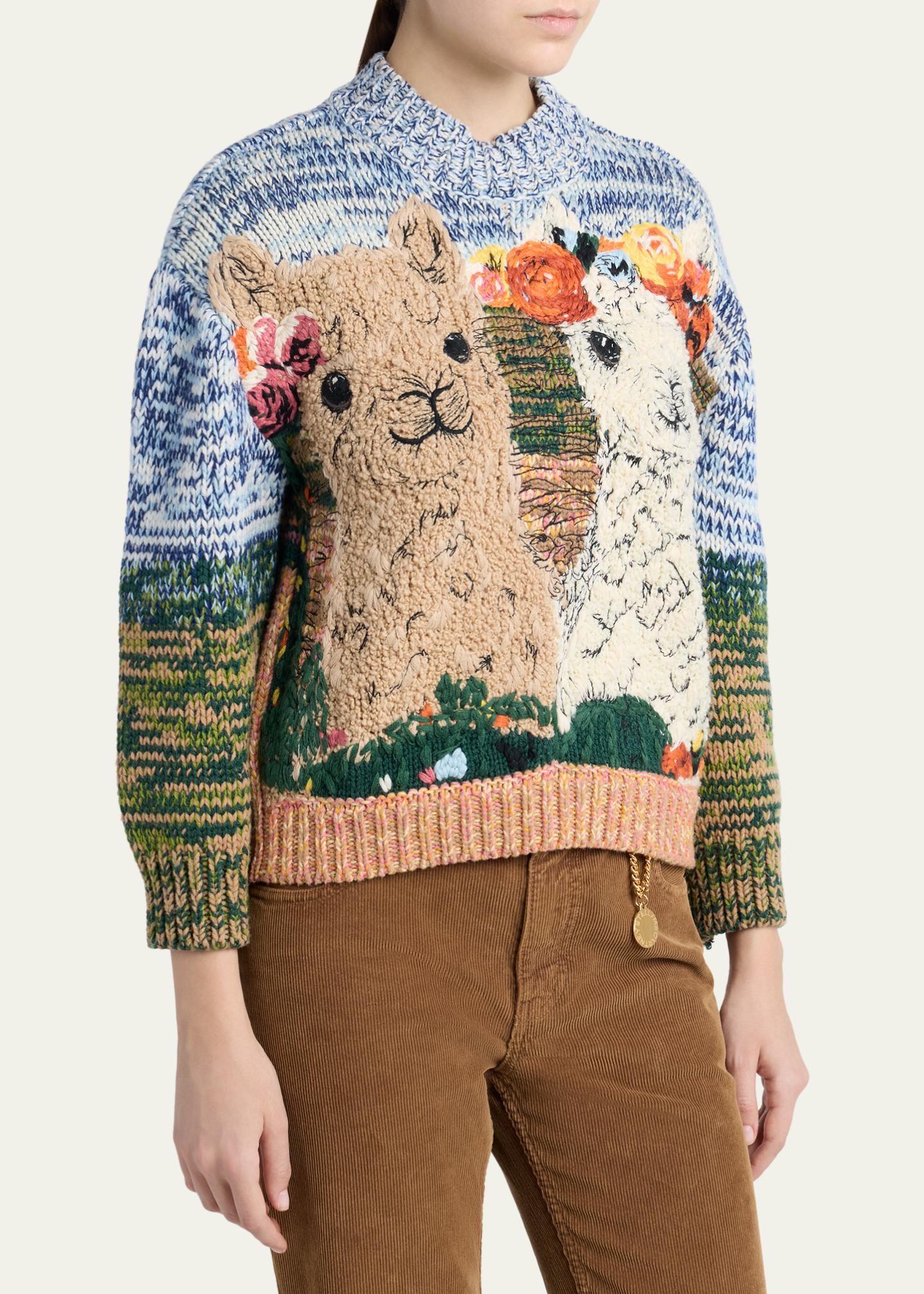 Stella McCartney Alpaca Jacquard Crewneck Sweater - Bergdorf Goodman