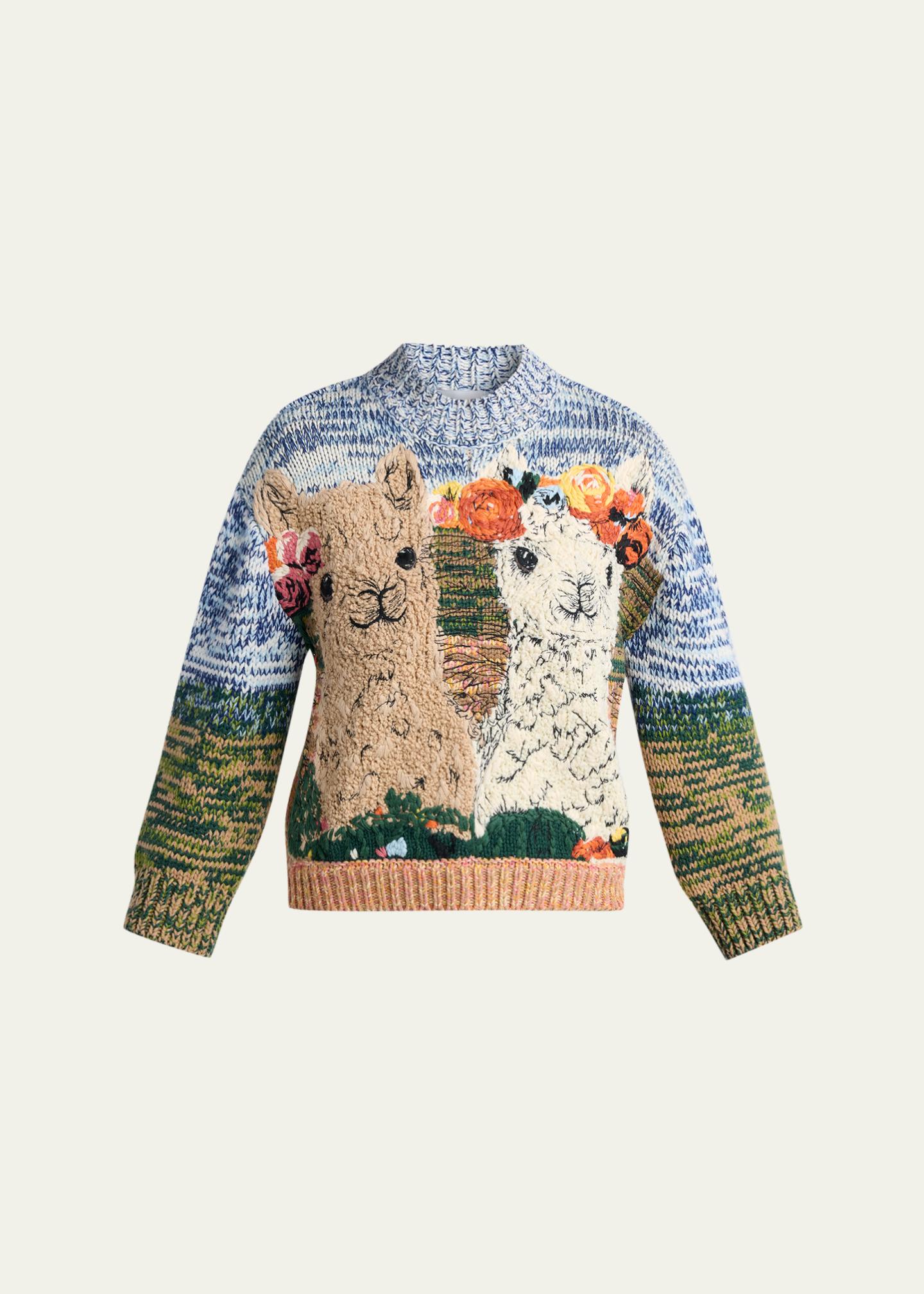 Stella McCartney Alpaca Jacquard Crewneck Sweater - Bergdorf Goodman